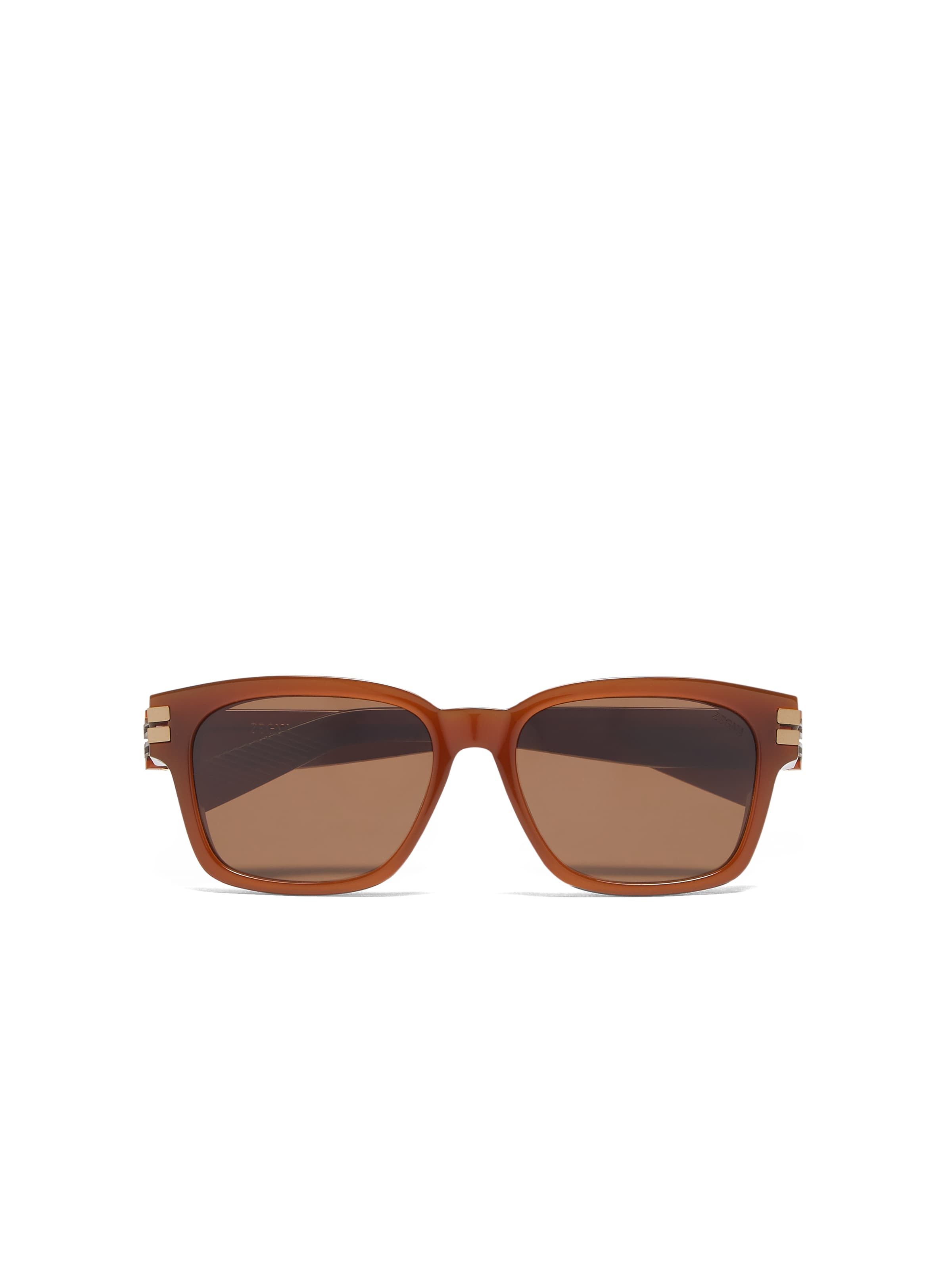 Zegna Square-frame Tinted Sunglasses In Foliage