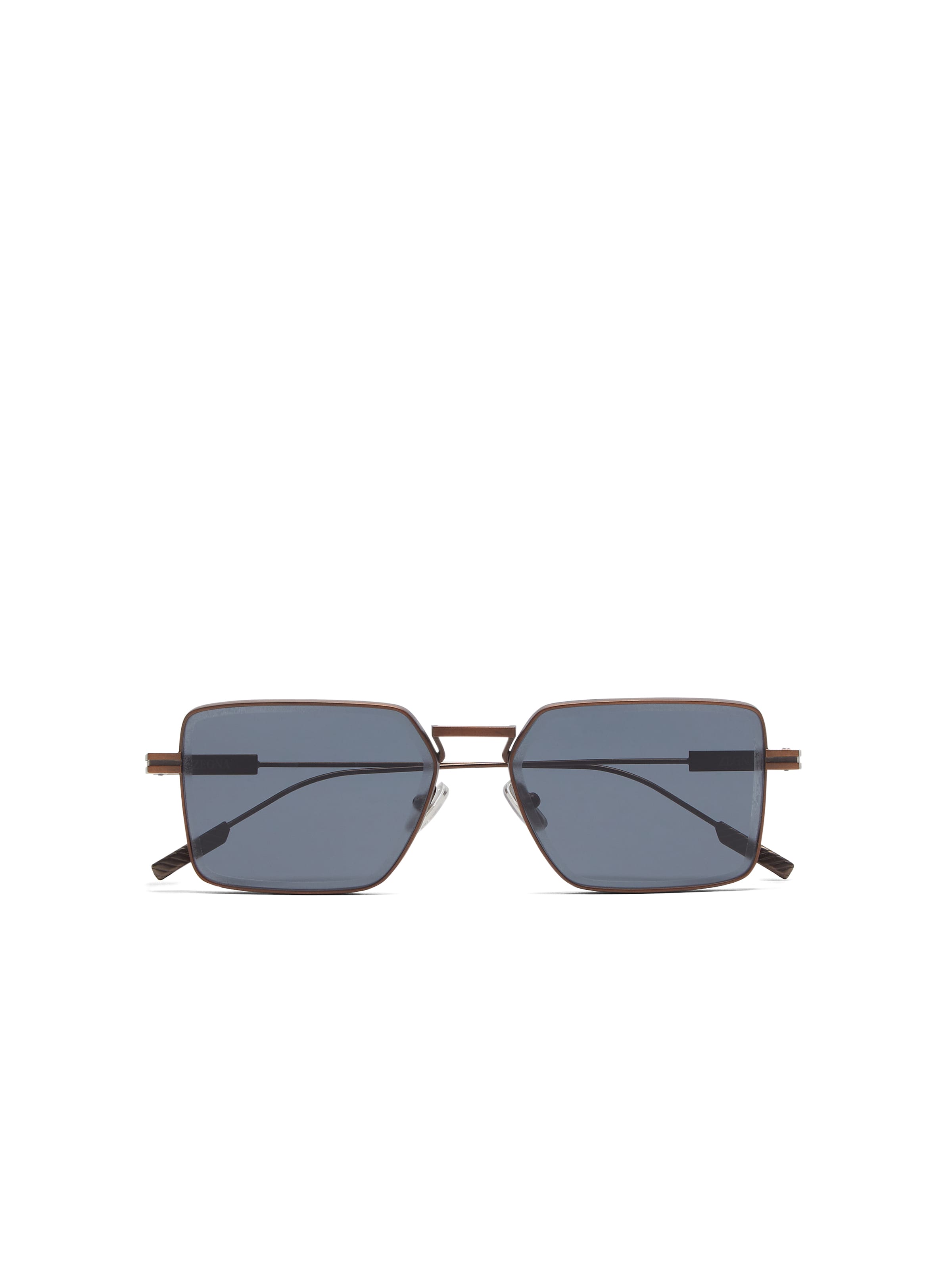 Shop Zegna Foliage Metal Sunglasses