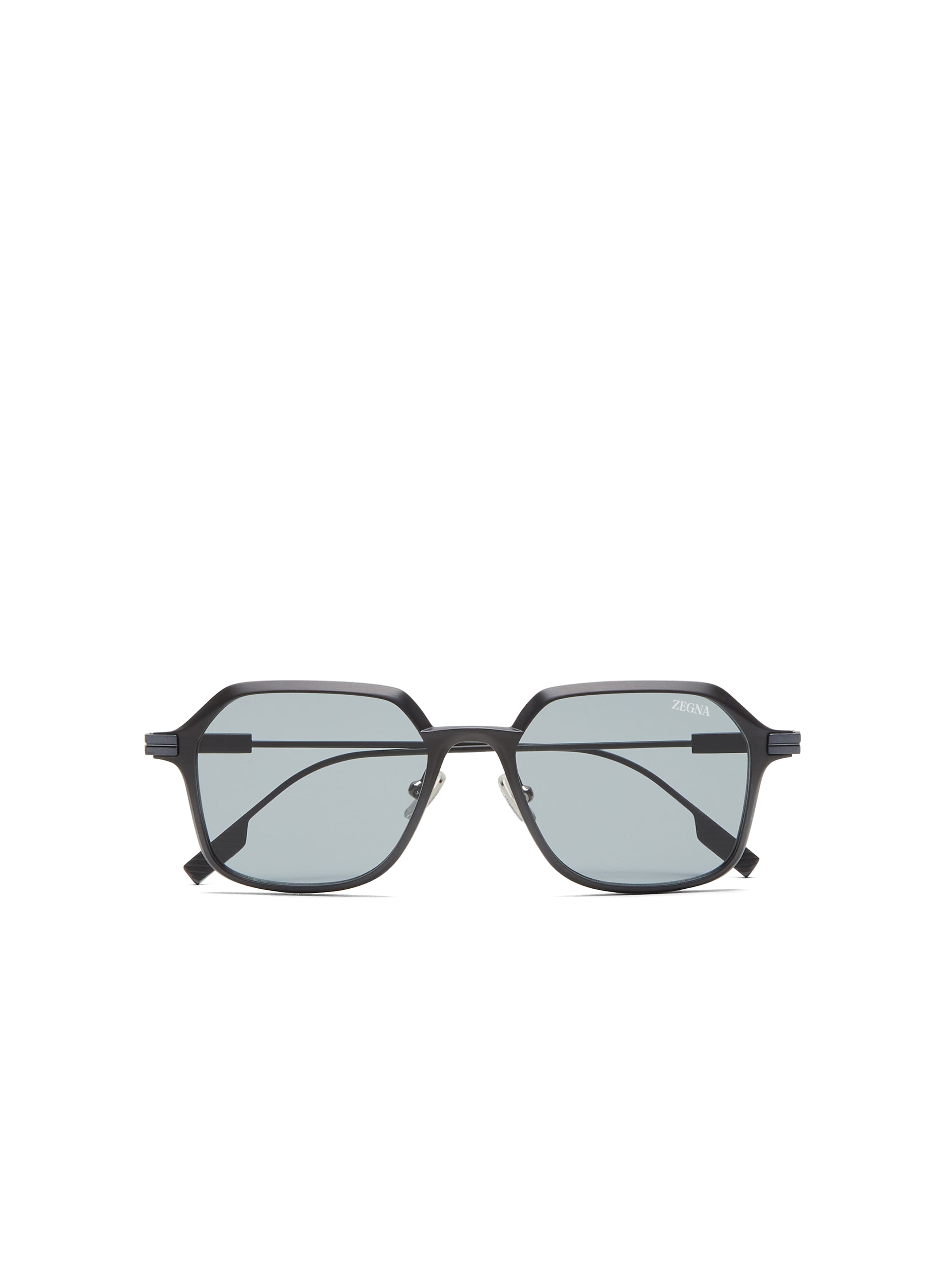 Zegna Navy Blue Aluminum And Metal Sunglasses In Navy Blue