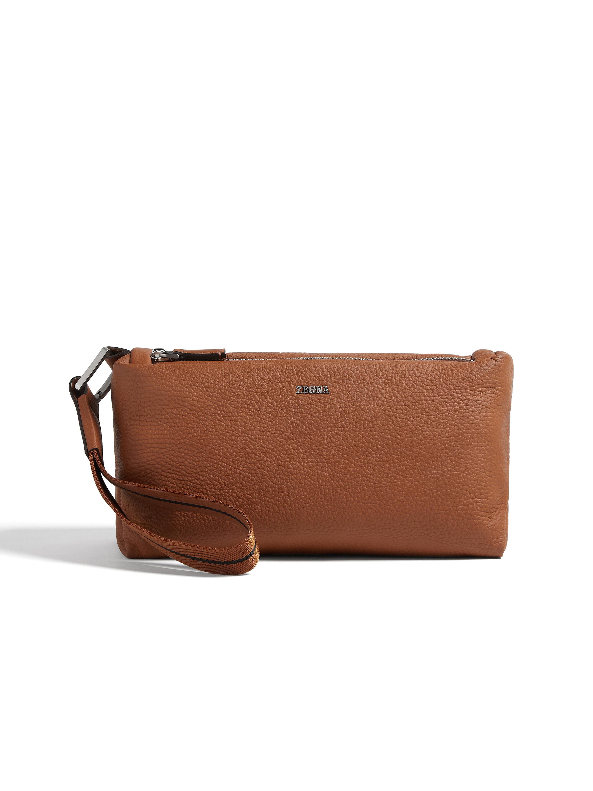 Zegna Pochette En Cuir De Cerf Foliage