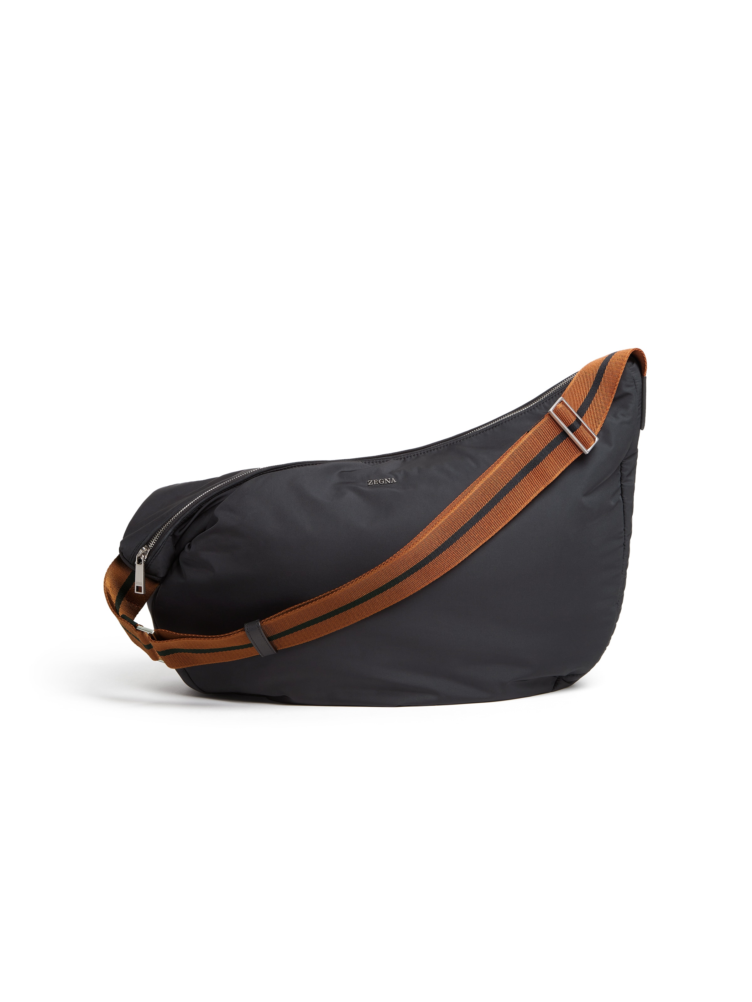 Zegna Sac Hobo Panorama En Tissu Technique Noir