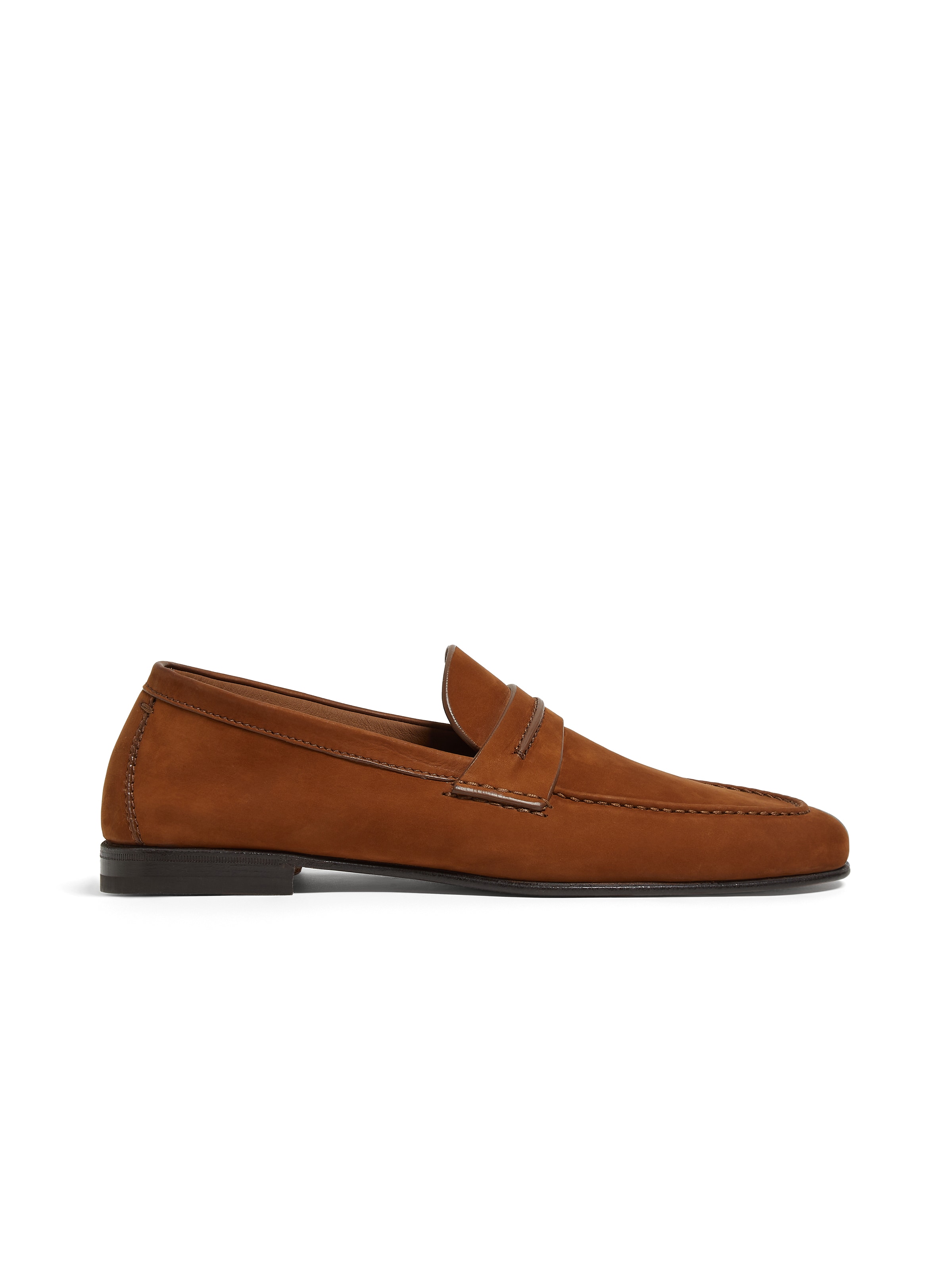 Zegna Secondskin Mocassin Loafer In Foliage Foncé