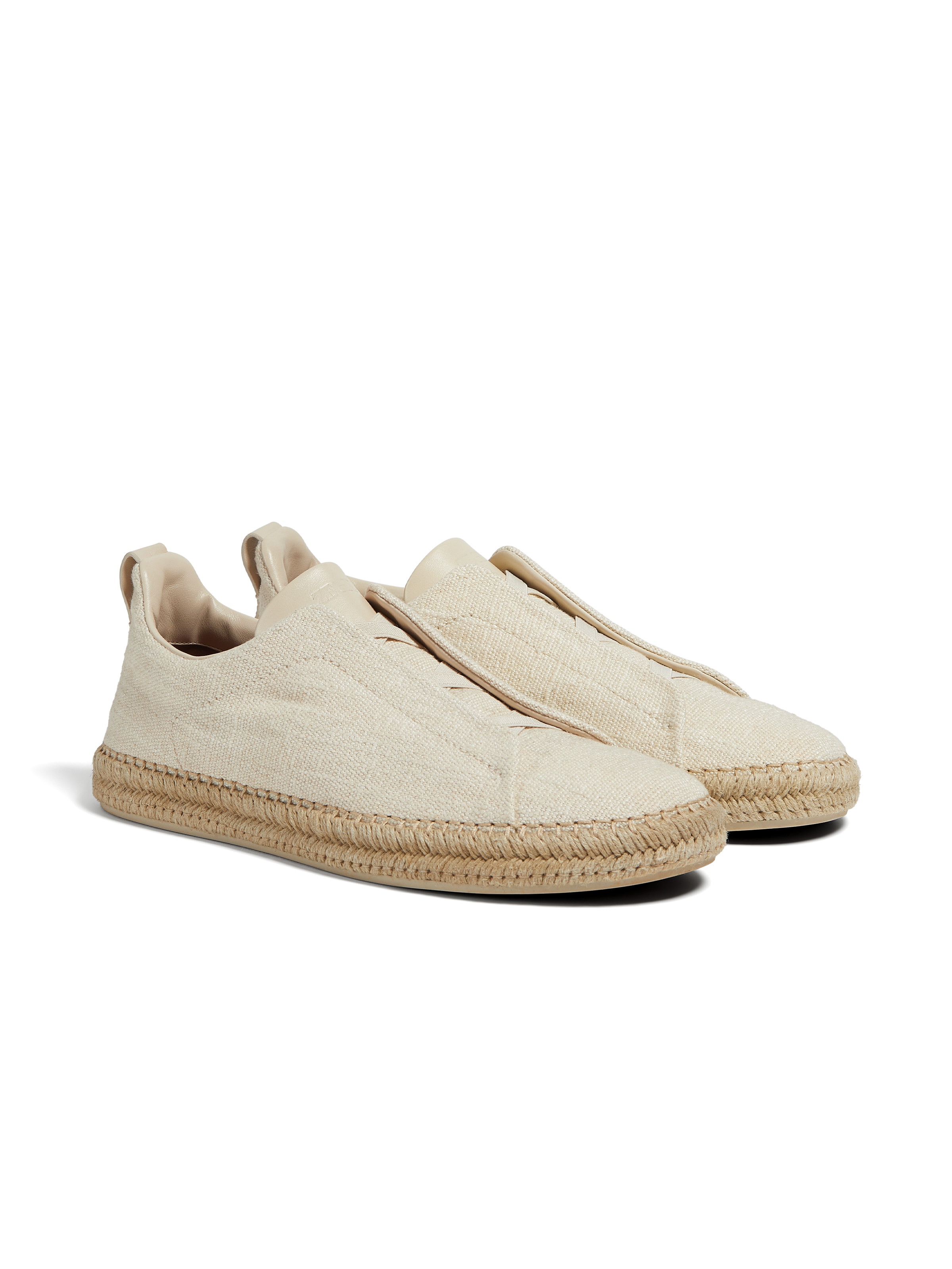 Zegna Triple Stitch Tm Espadrilles Men In Blanc Cassé