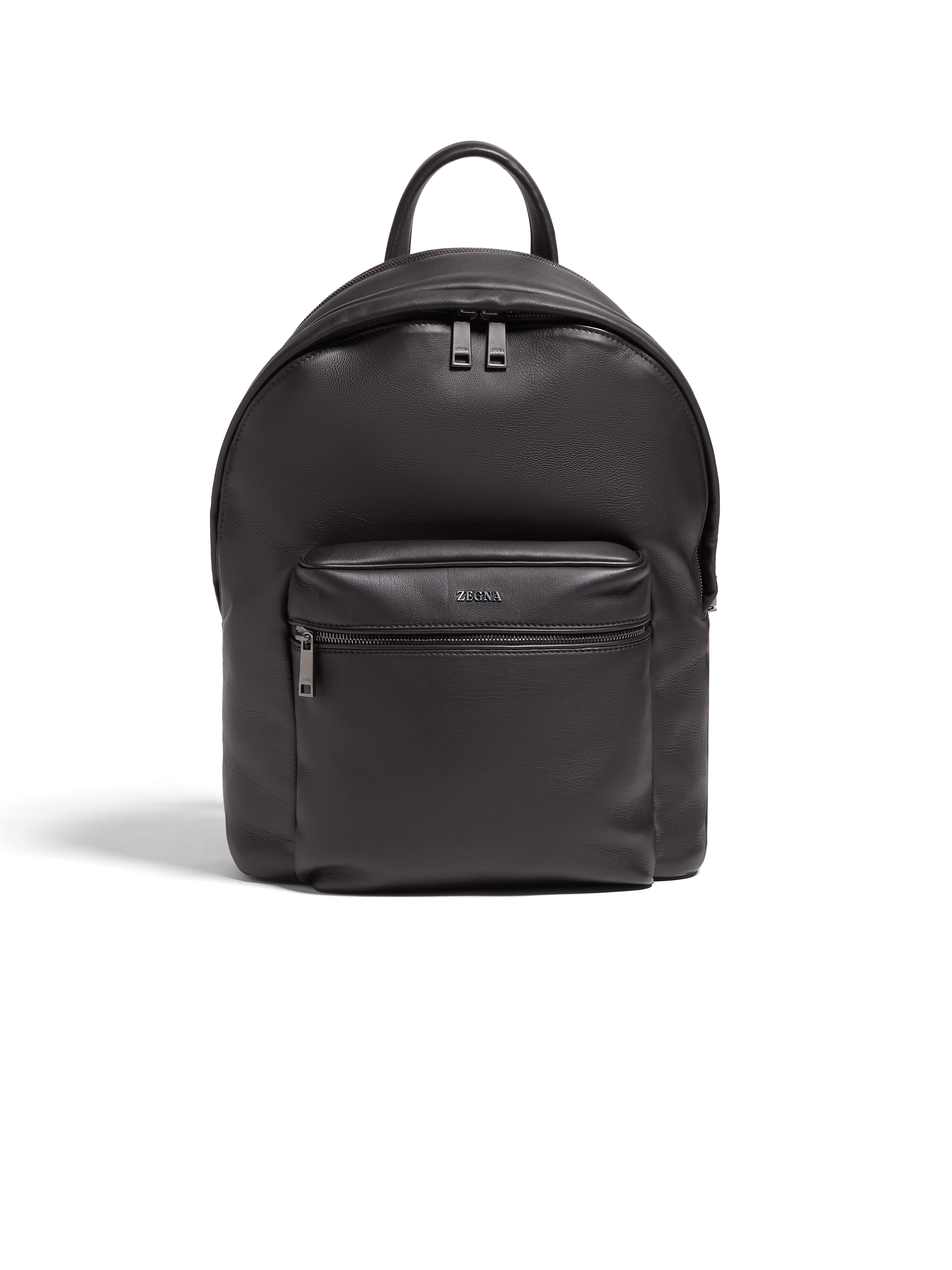 Zegna Dark Brown Secondskin Hoodie Backpack In Black