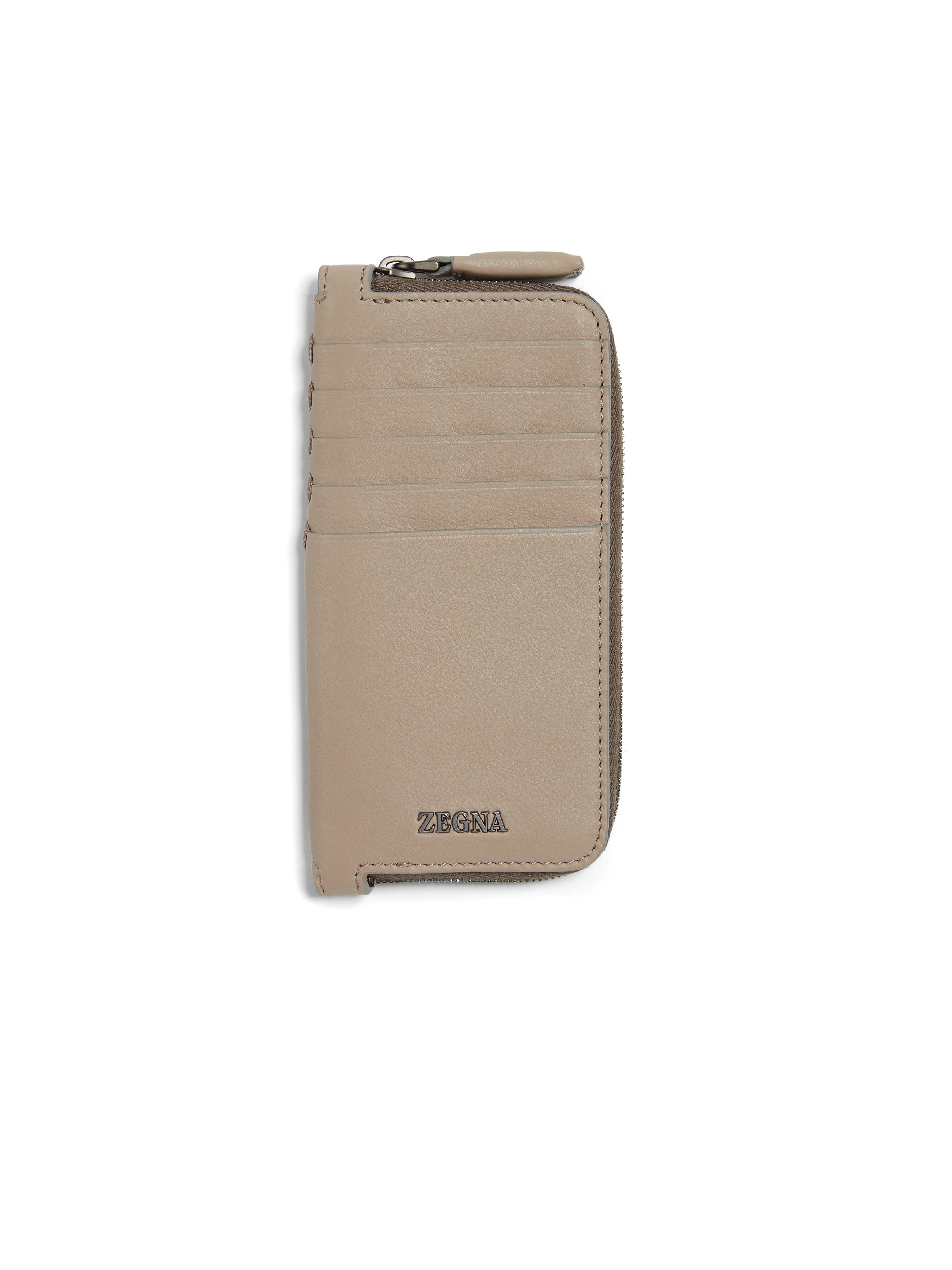 Zegna Portefeuille En Secondskin Taupe Clair In Brown