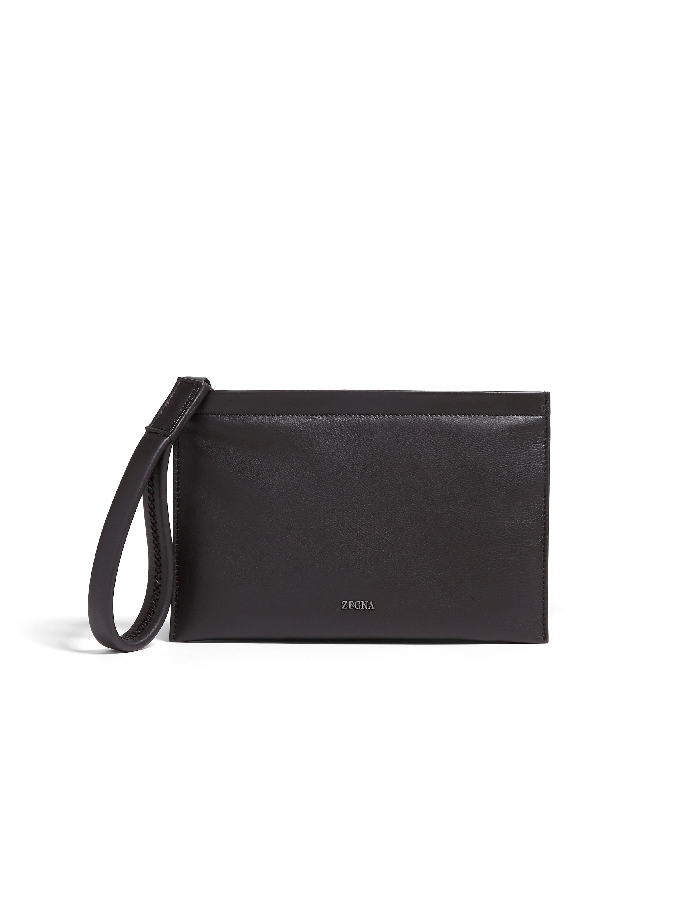 Zegna Dark Brown Secondskin Pouch