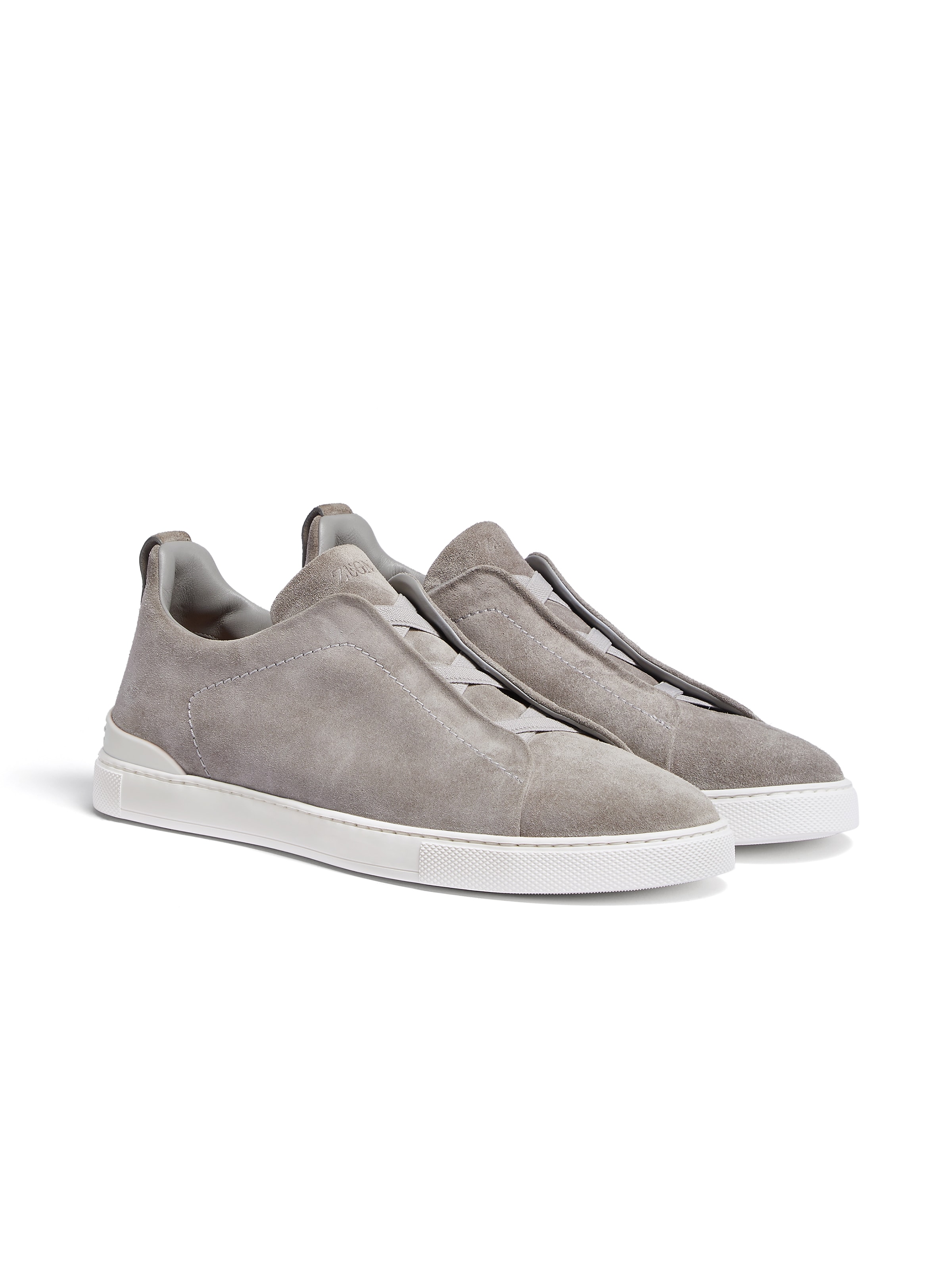 Zegna Sneakers Fabric Flat Sole In Gray