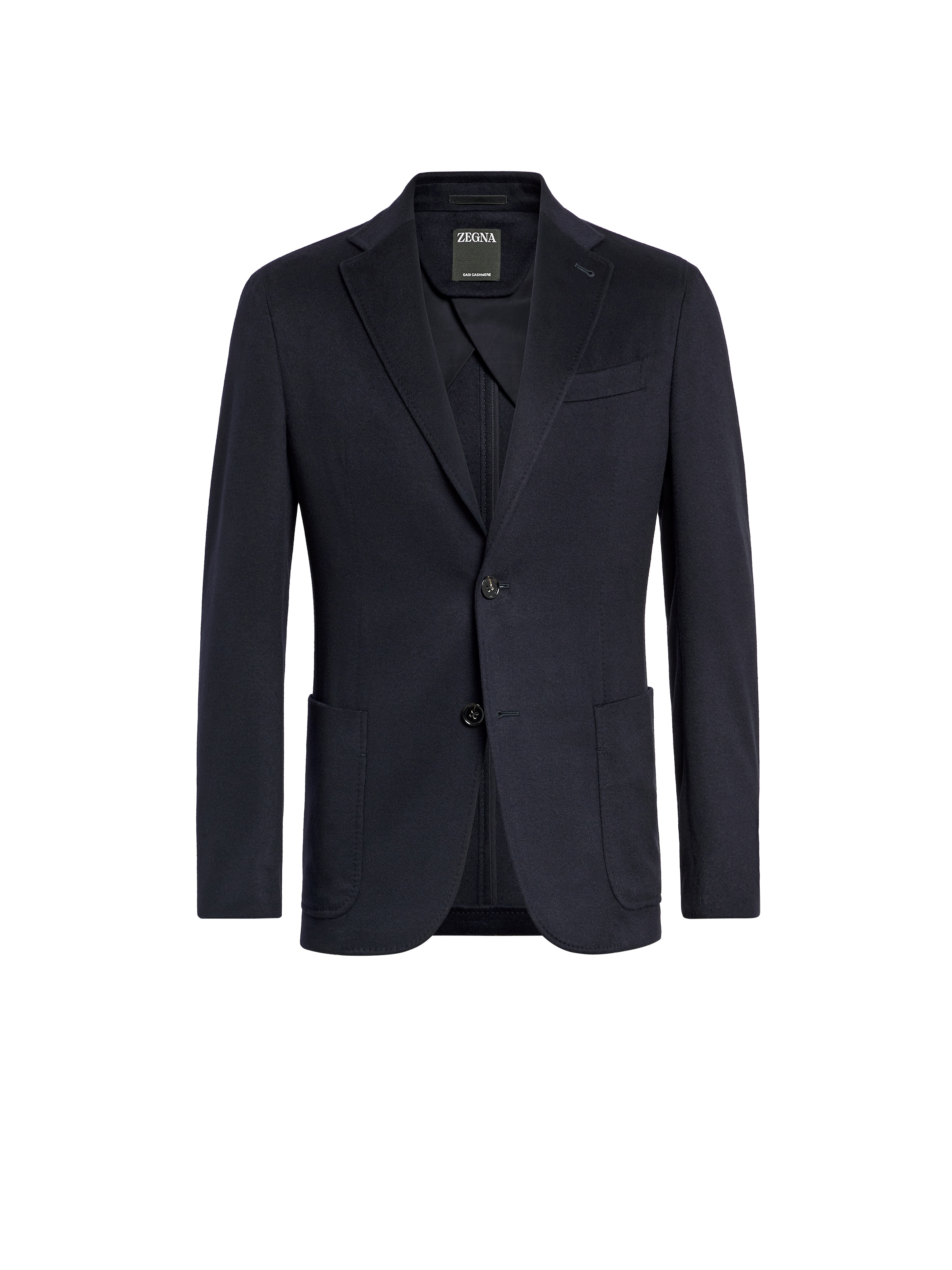 Zegna Vicuna Oasi Cashmere Blazer In Bleu Marine