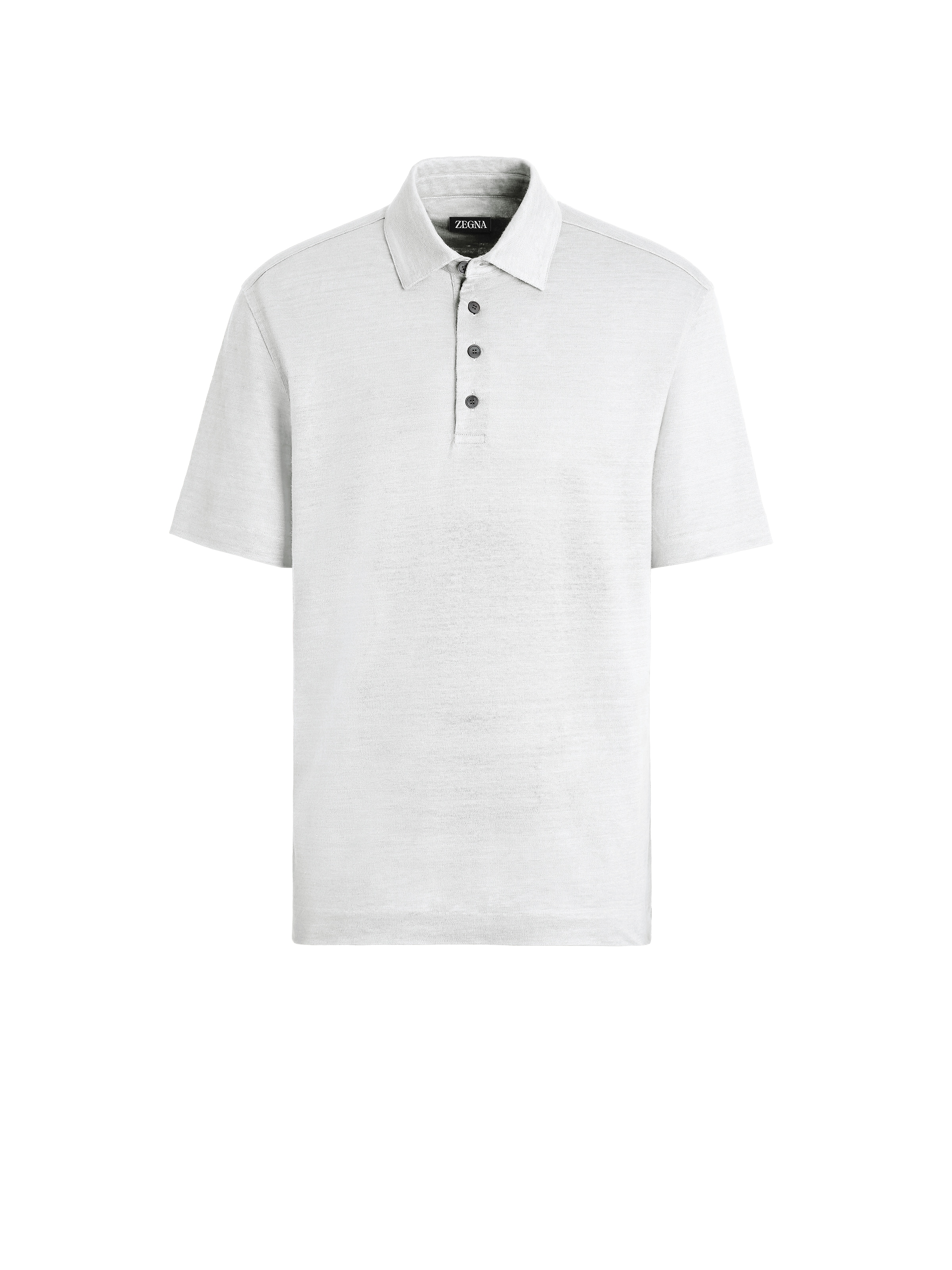 Zegna White Pure Linen Short-sleeve Polo In Blanc