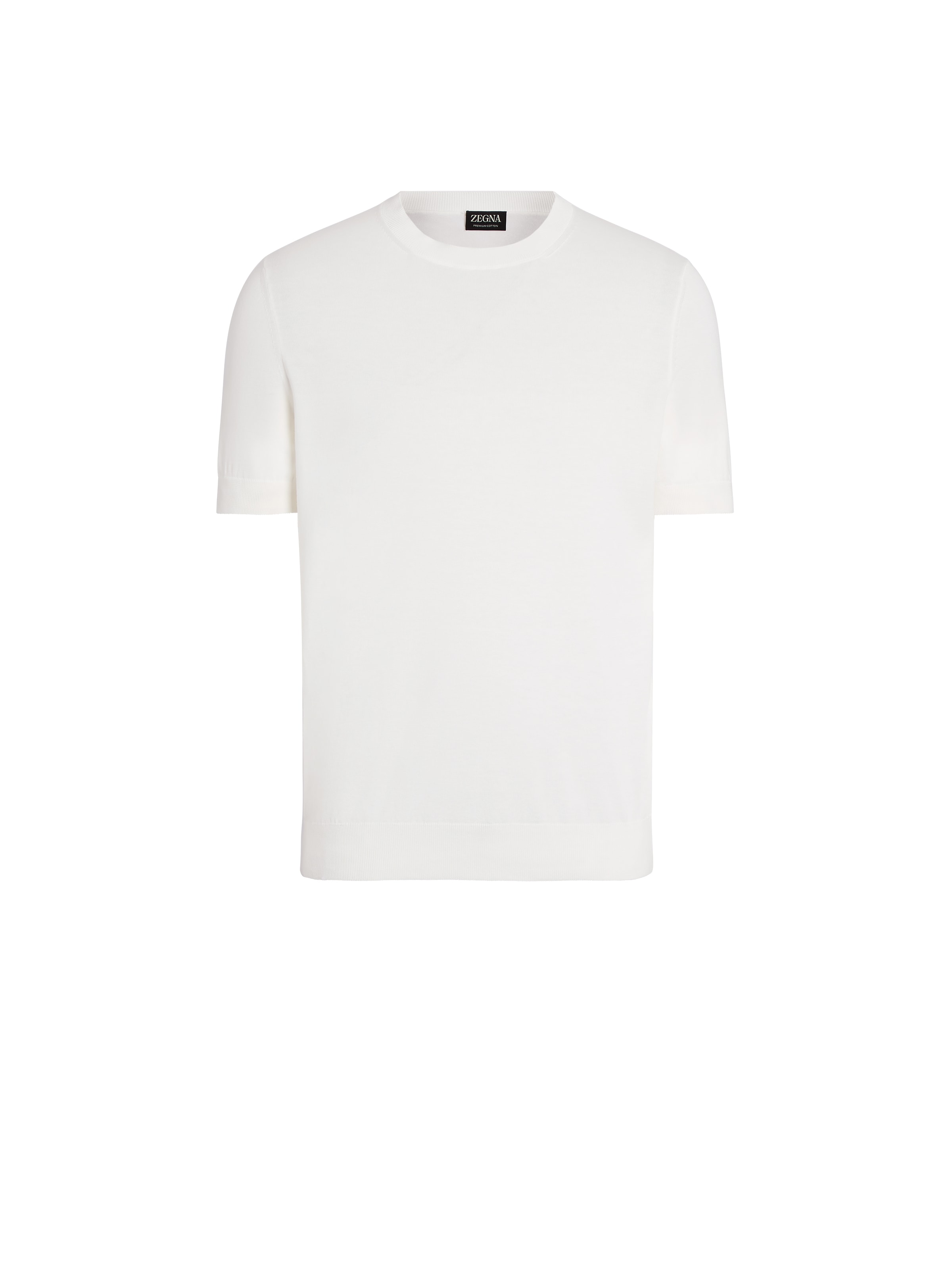 Zegna T-shirt En Premium Cotton Blanc In White