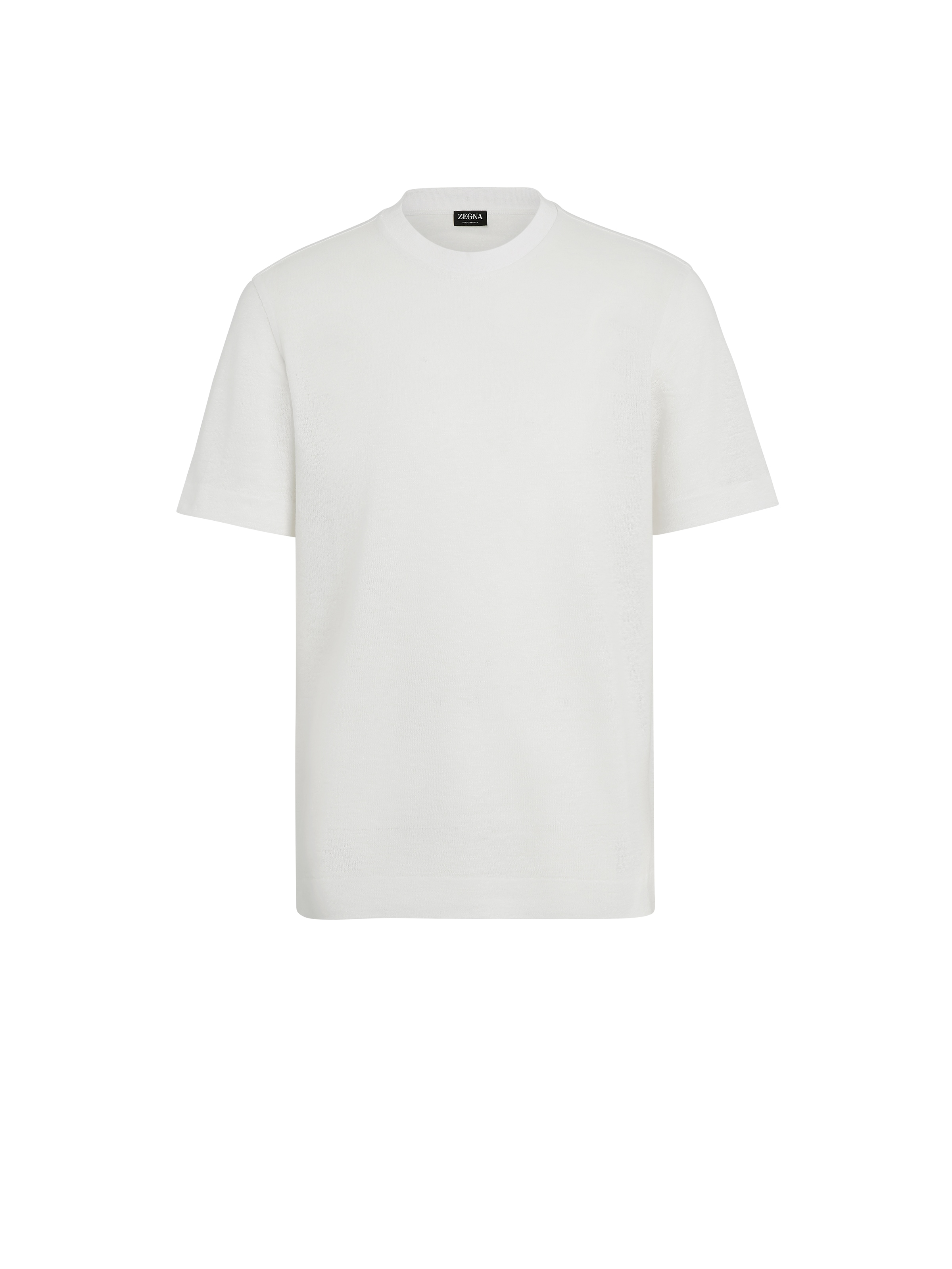 Shop Zegna White Linen T-shirt