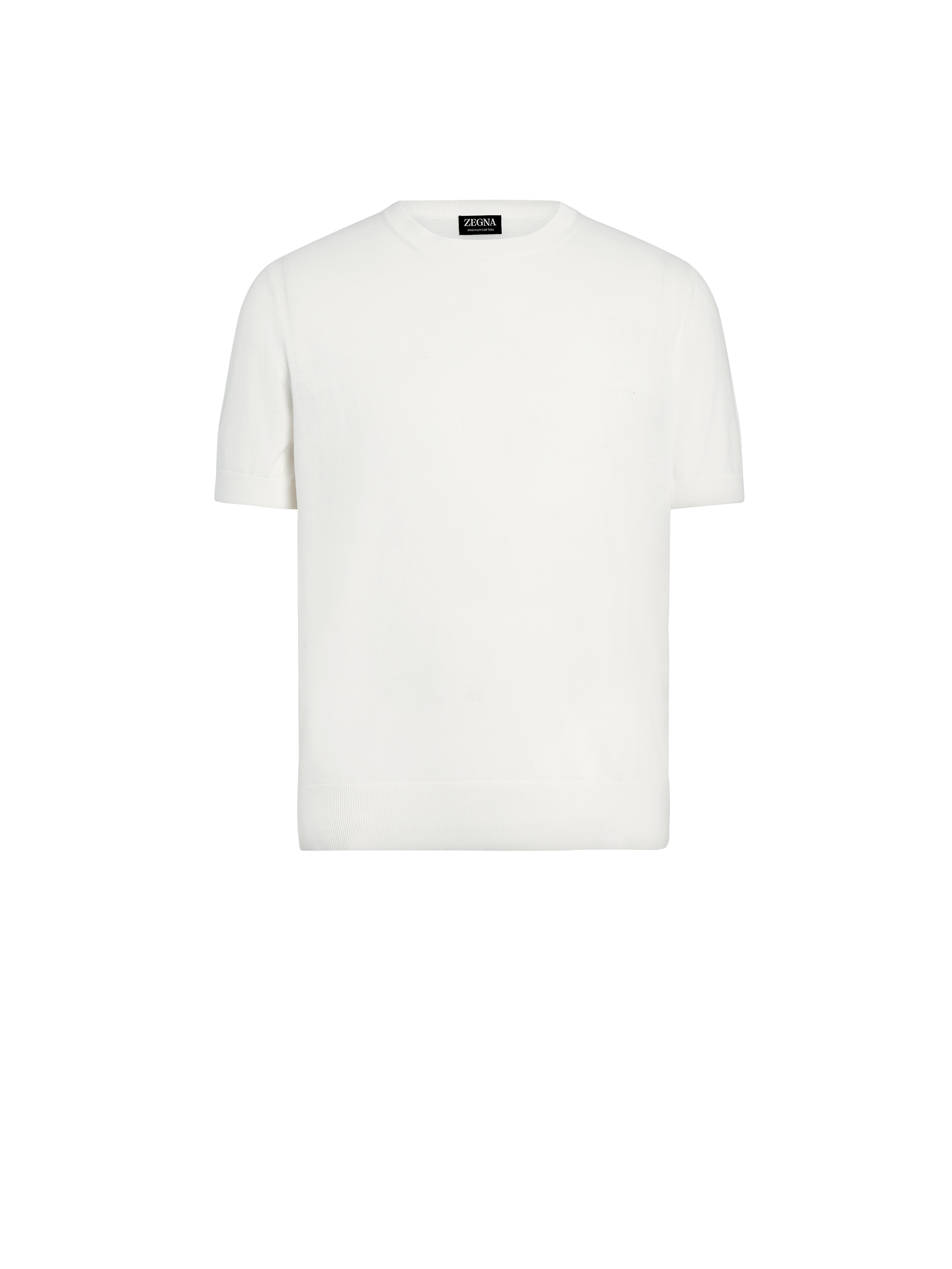 Zegna T-shirt En Premium Cotton Blanc In White