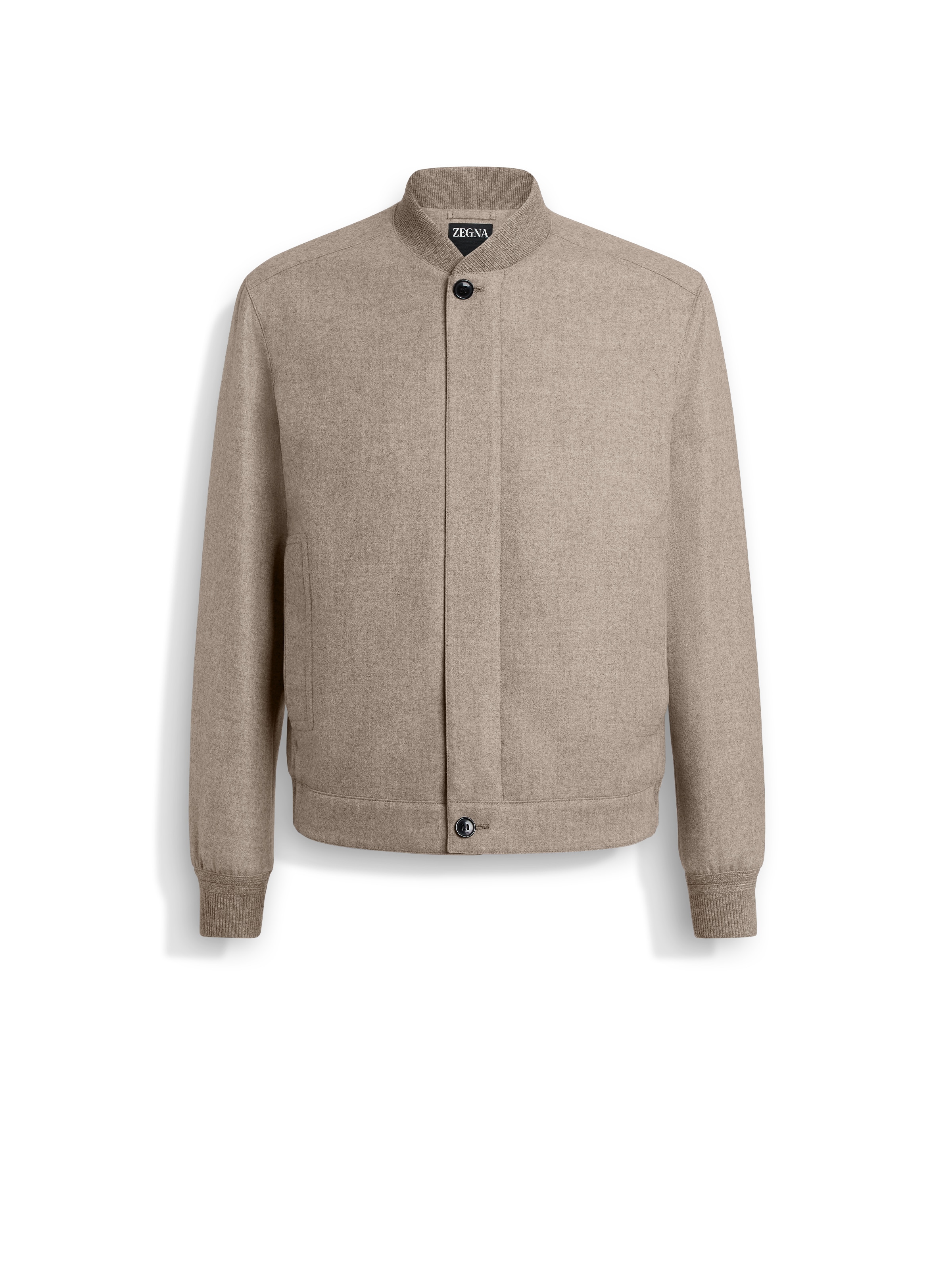 Shop Zegna Oasi Cashmere Elements Blouson In Light Taupe