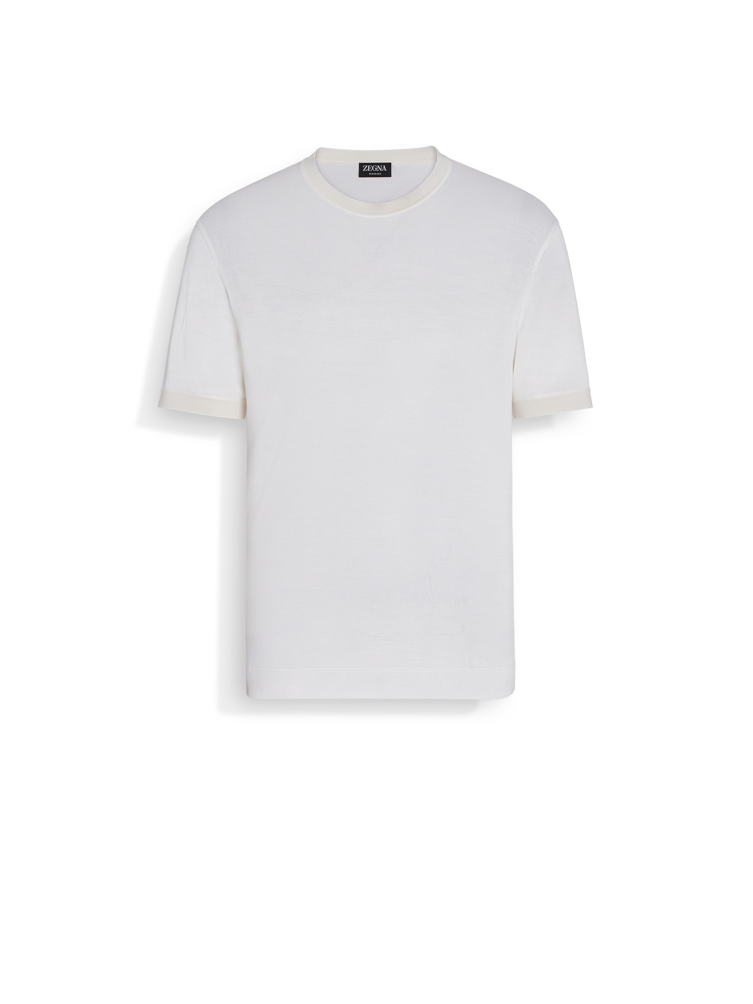 Shop Zegna White  Silk T-shirt