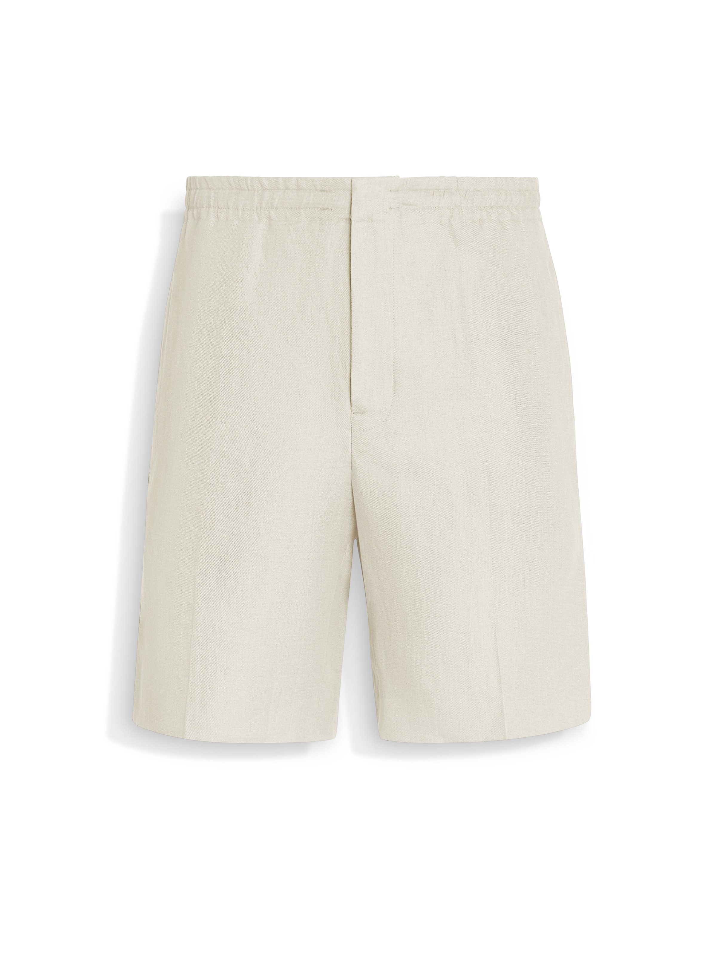 Zegna Off White Oasi Lino Bermuda Shorts In Off White