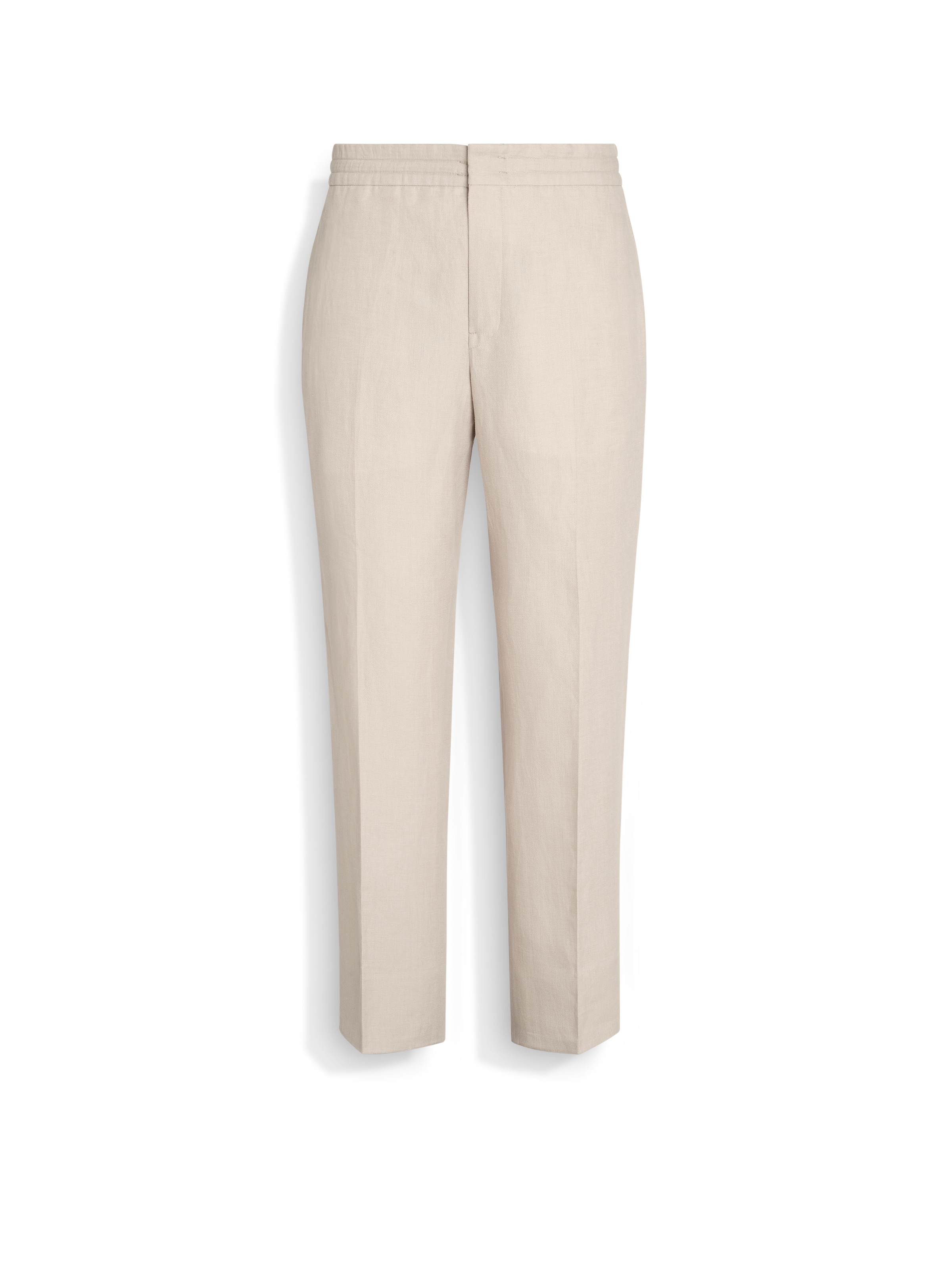 ZEGNA LIGHT BEIGE OASI LINO PANTS