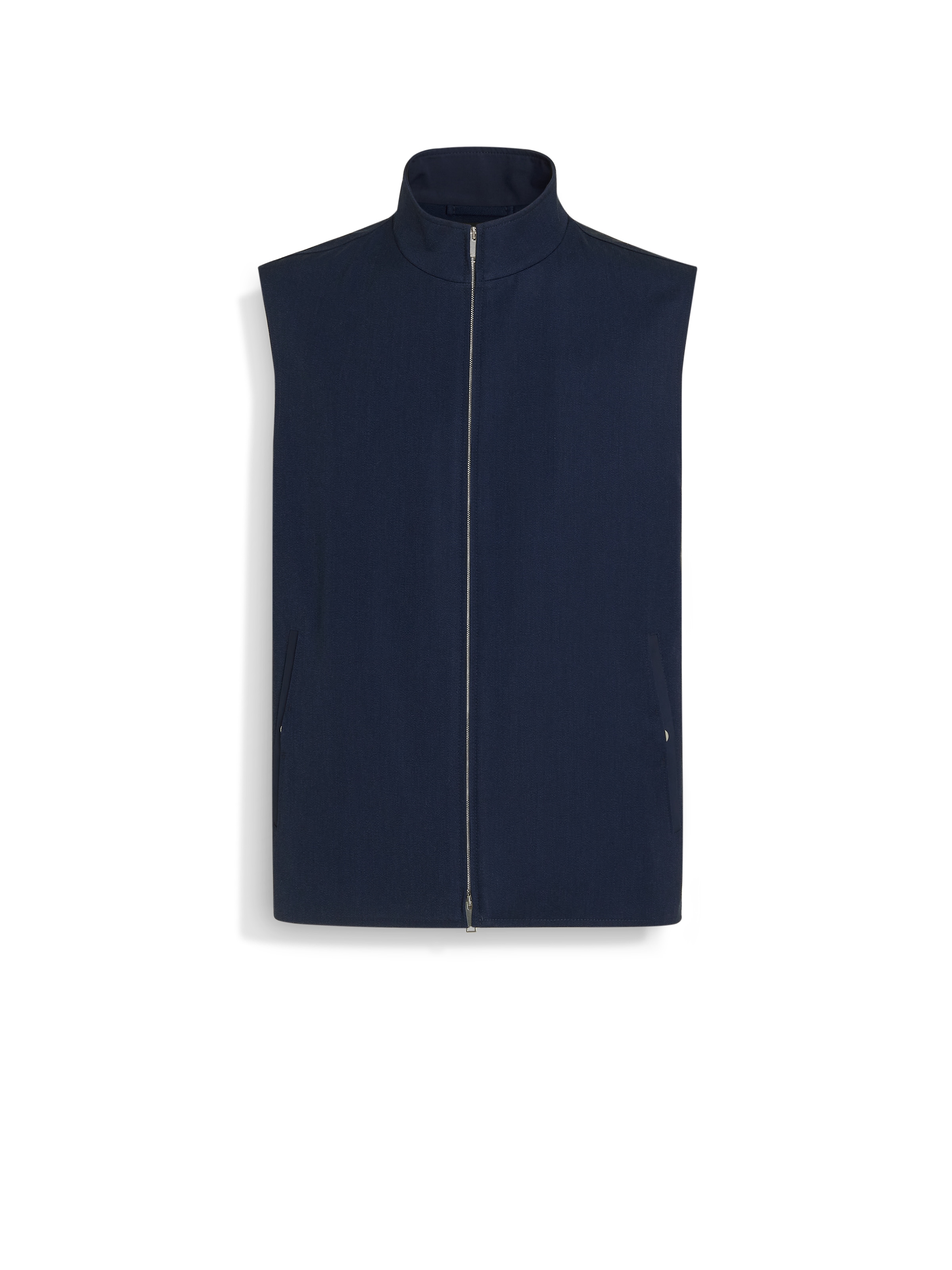 Shop Zegna Wool Mohair And Silk Vest In Utility Blue