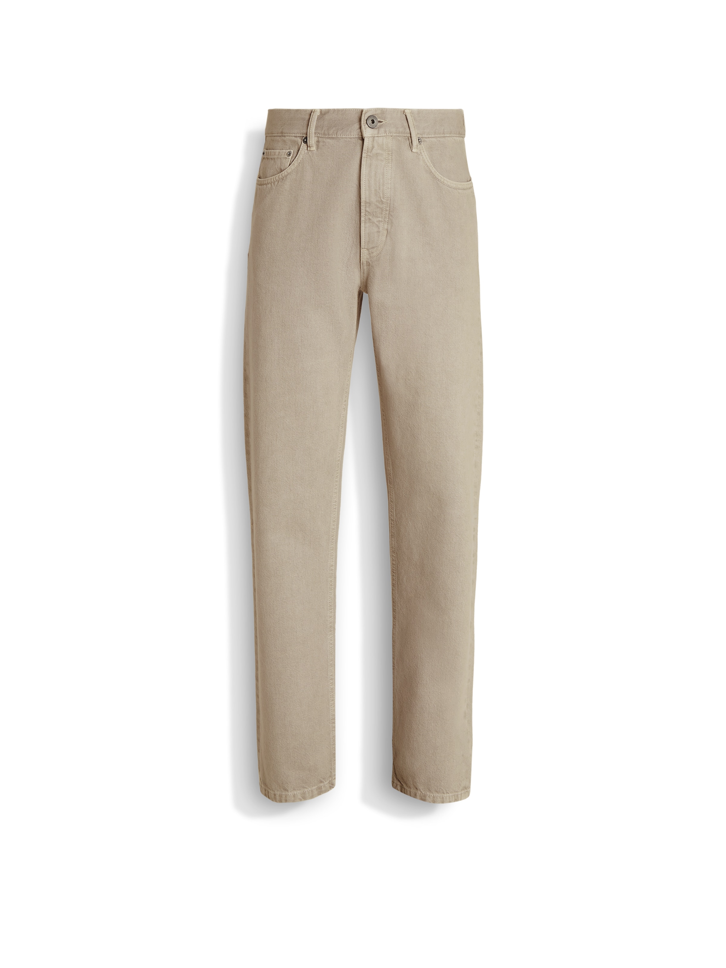Zegna City Fit Nonstretch Denim Jeans In Brown