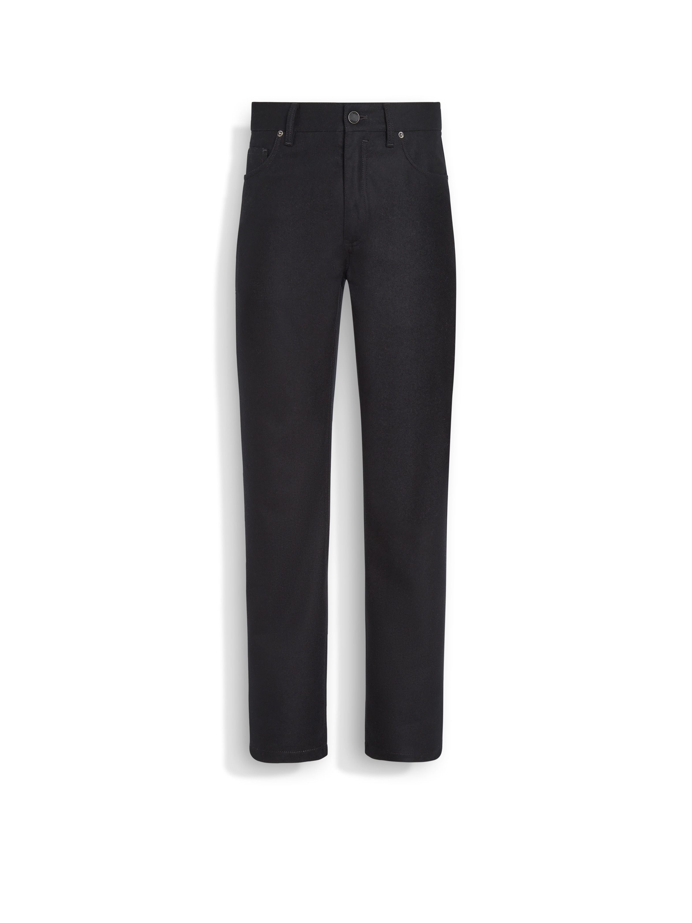 Zegna Dark Grey Wool And Cashmere Roccia Pants In Dark Grey