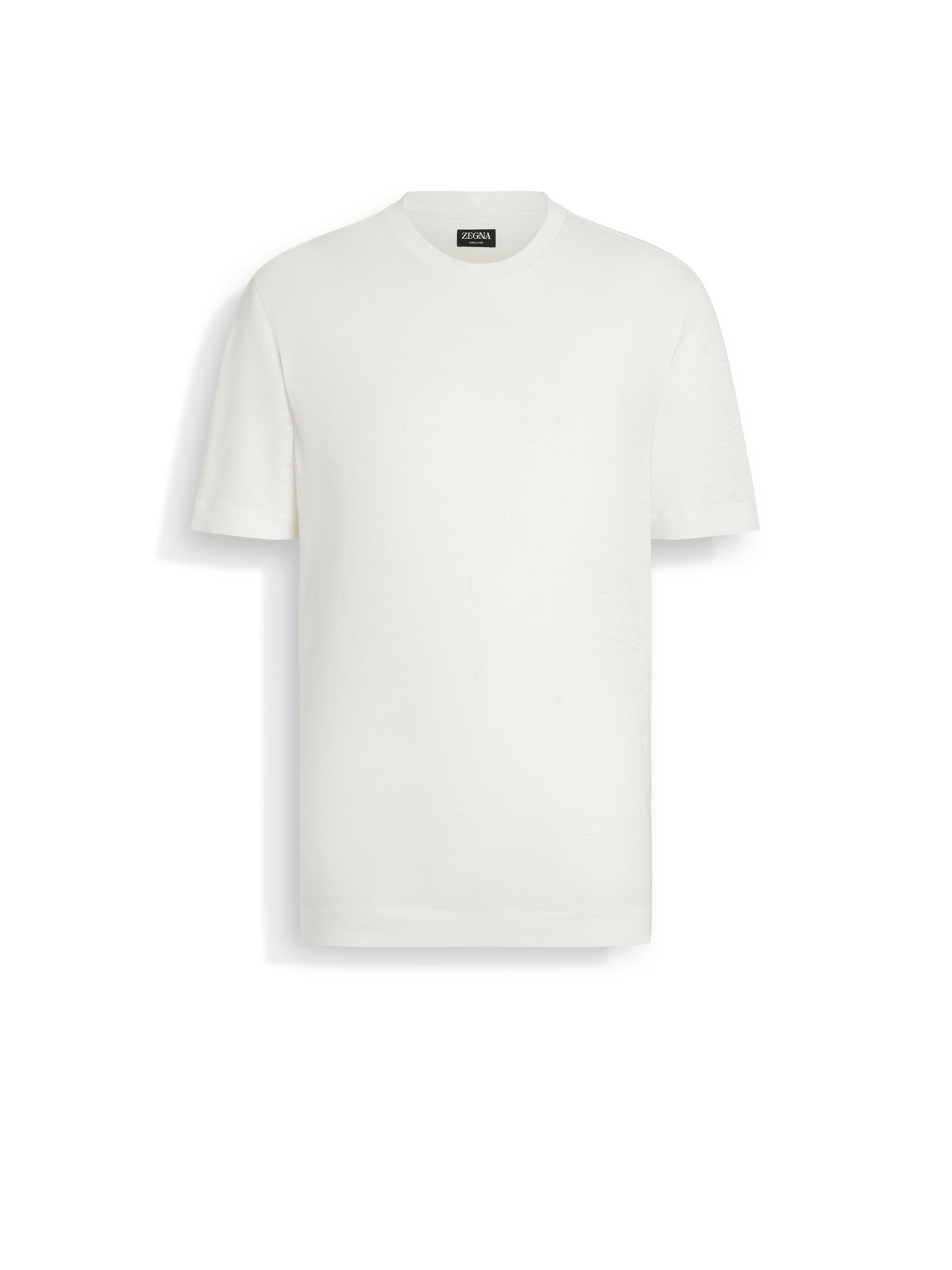 Zegna Short Sleeve Linen T-shirt In Neutral