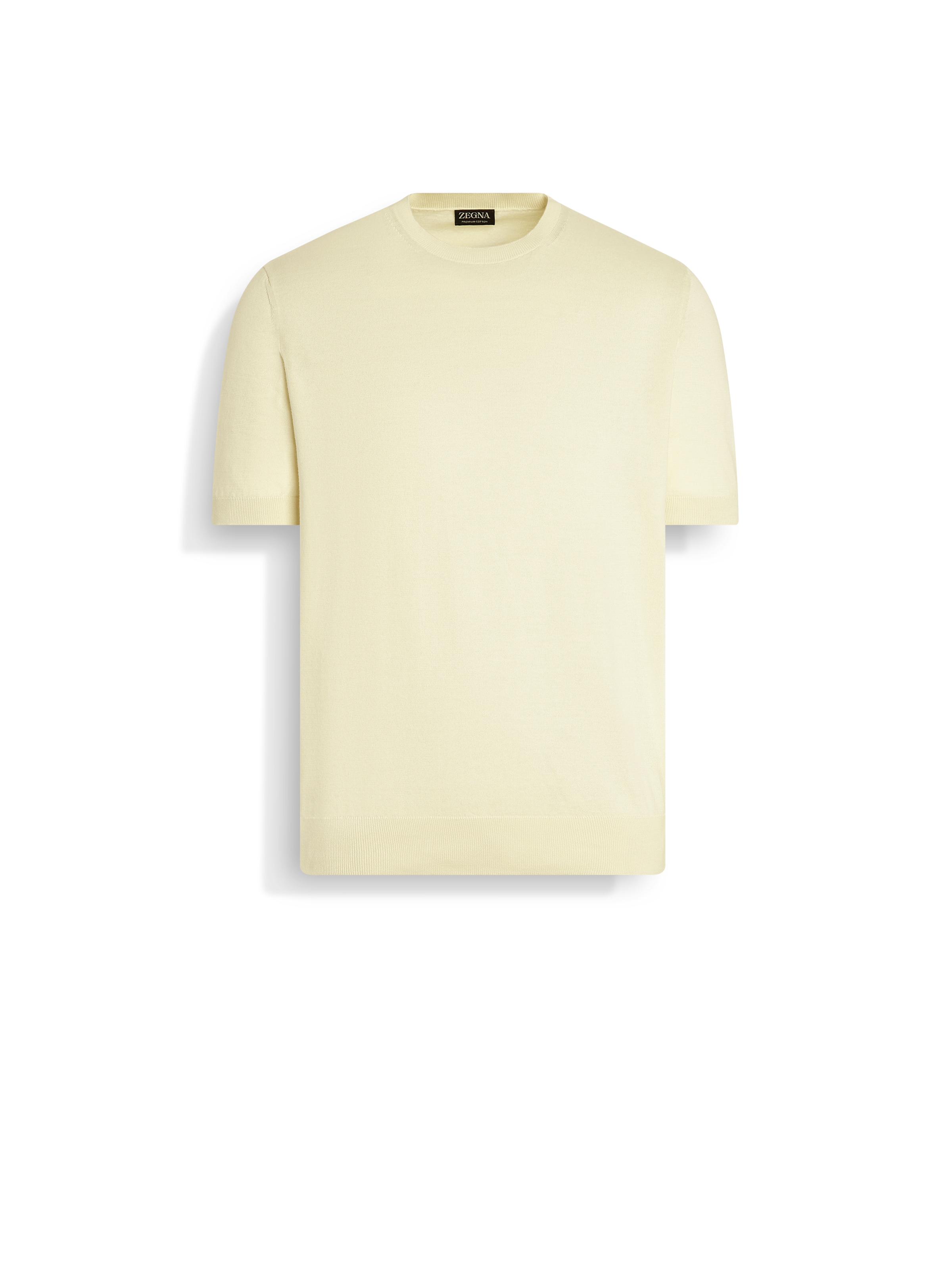 Zegna Light Yellow Premium Cotton T-shirt