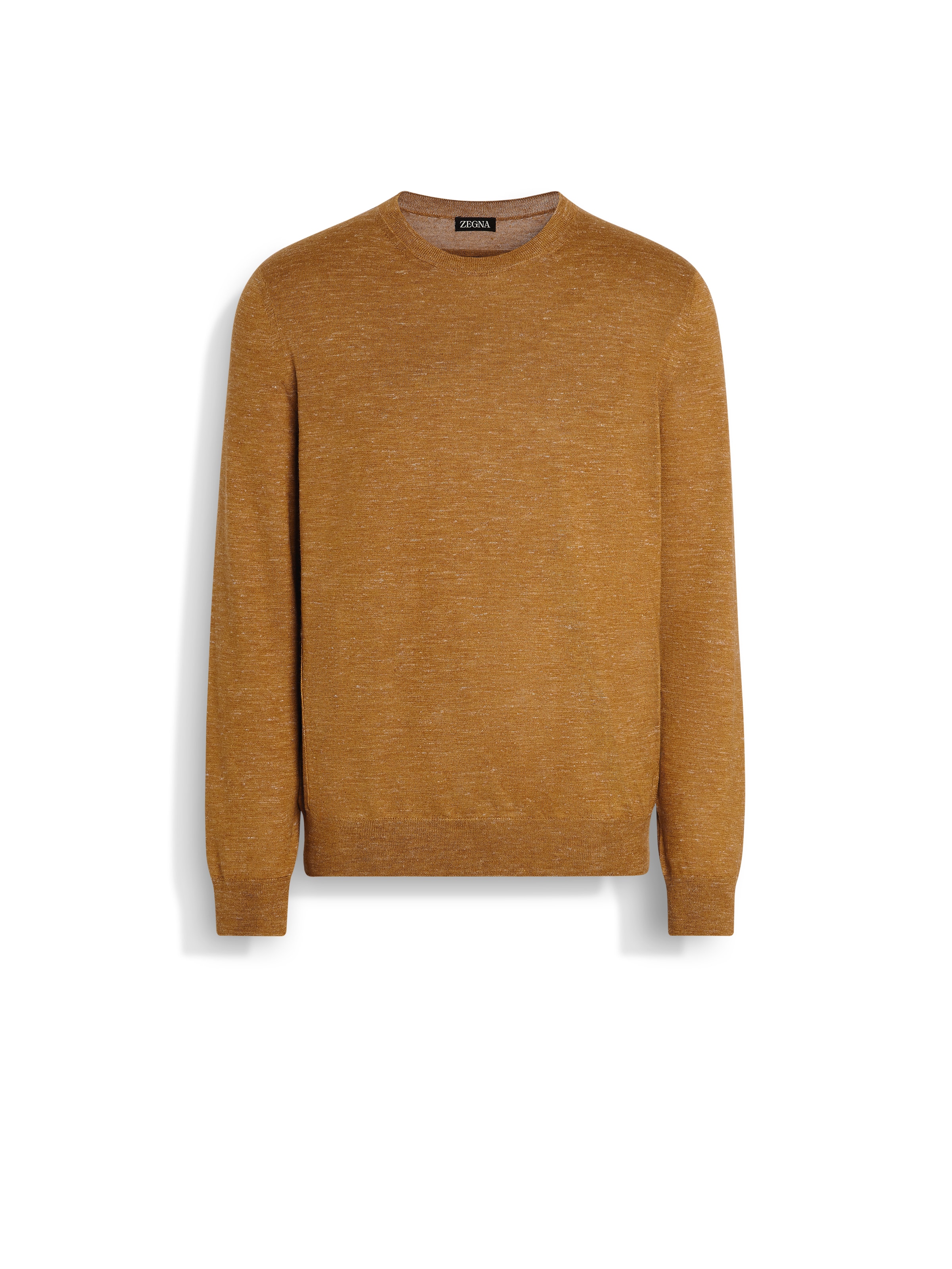 Zegna Crewneck Knitted Jumper In Brown