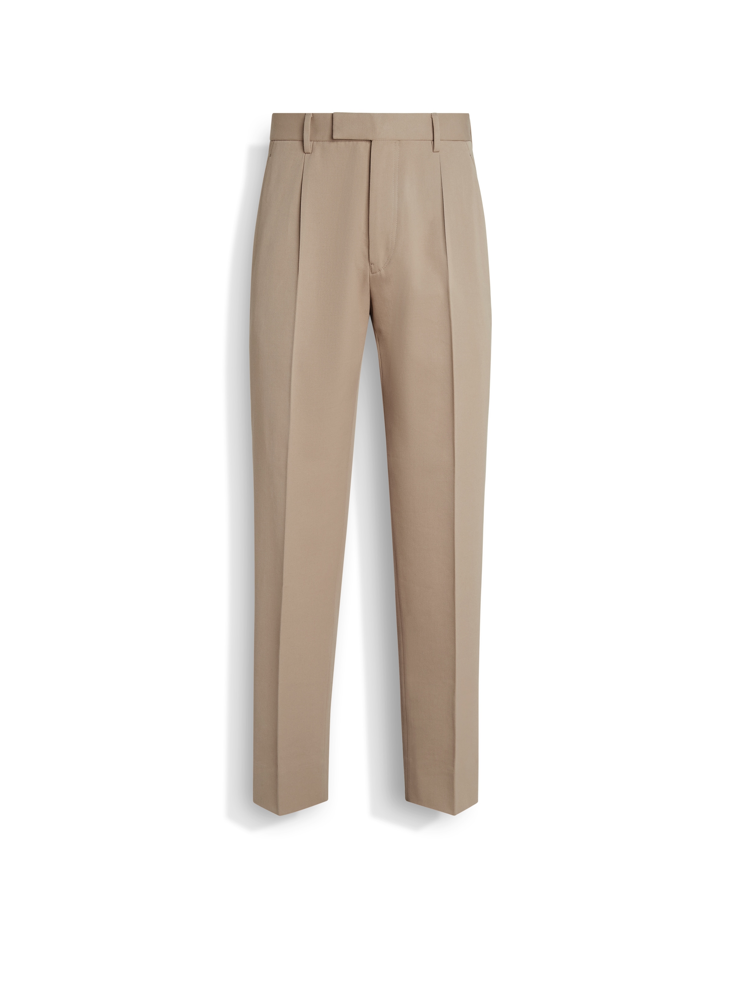 Zegna Tailored Chino Trousers Pleats In Neutral