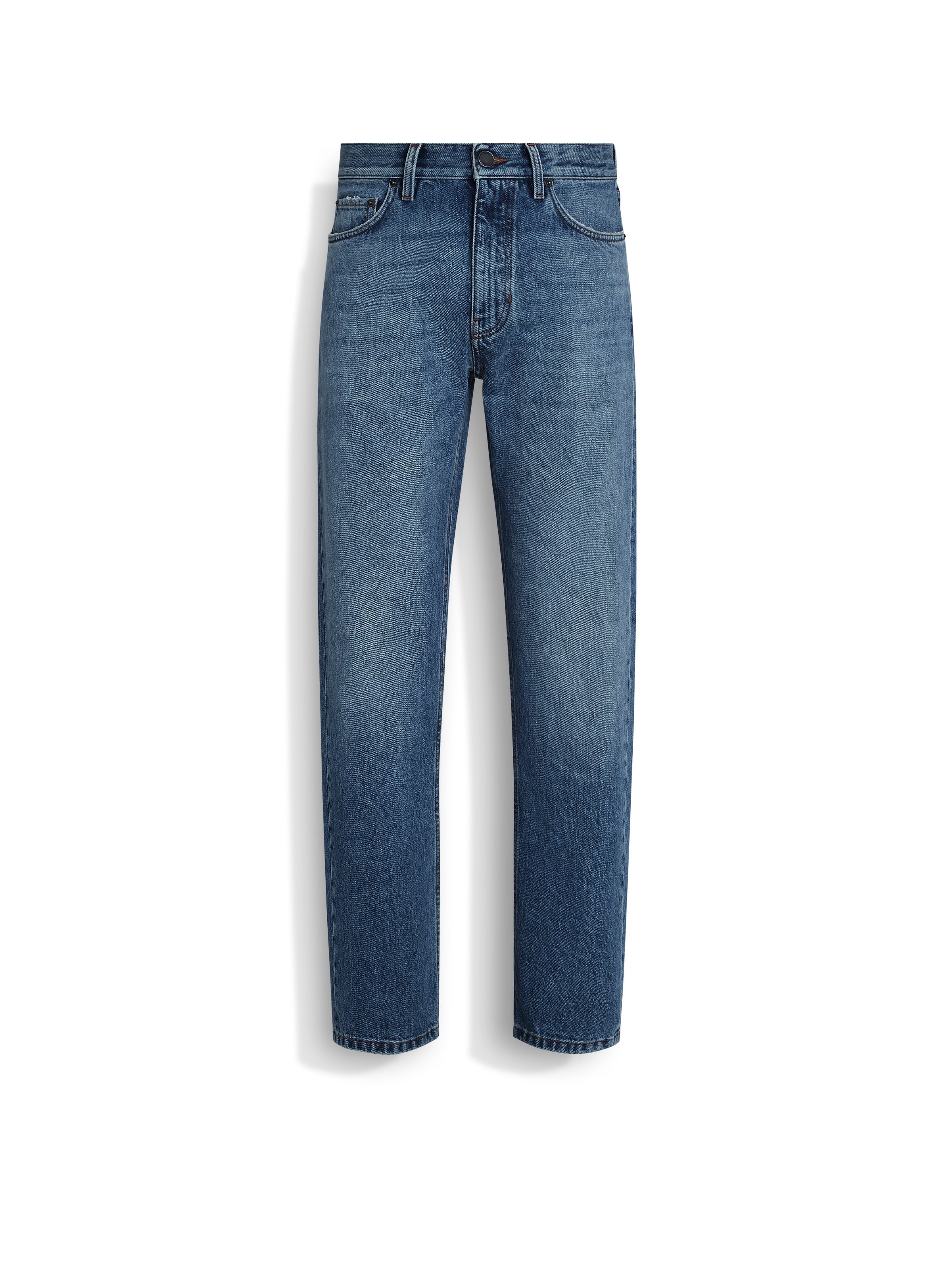 Zegna Men's Roccia Straight Leg Jeans In Bleu