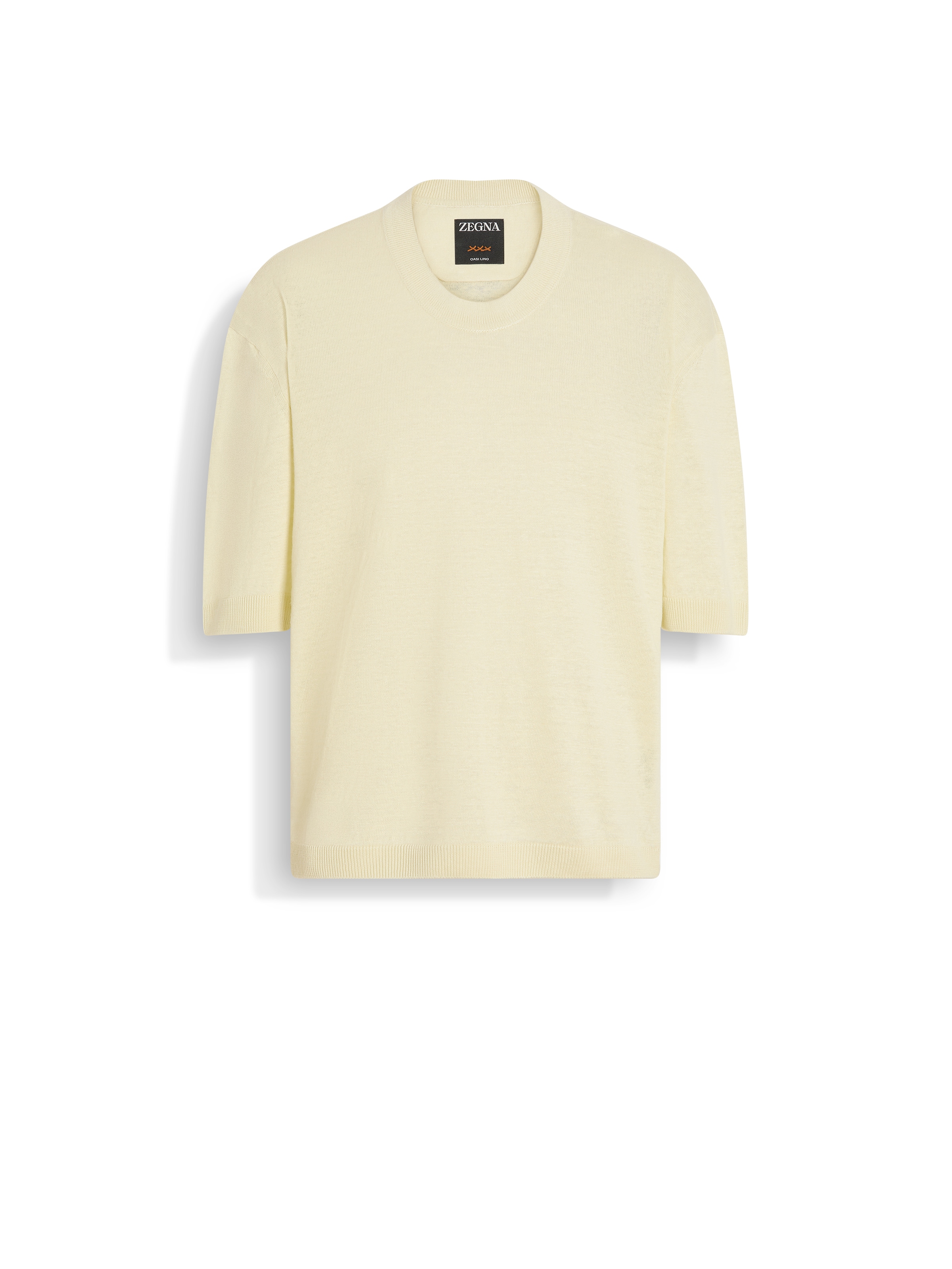 Zegna Light Yellow Oasi Lino T-shirt
