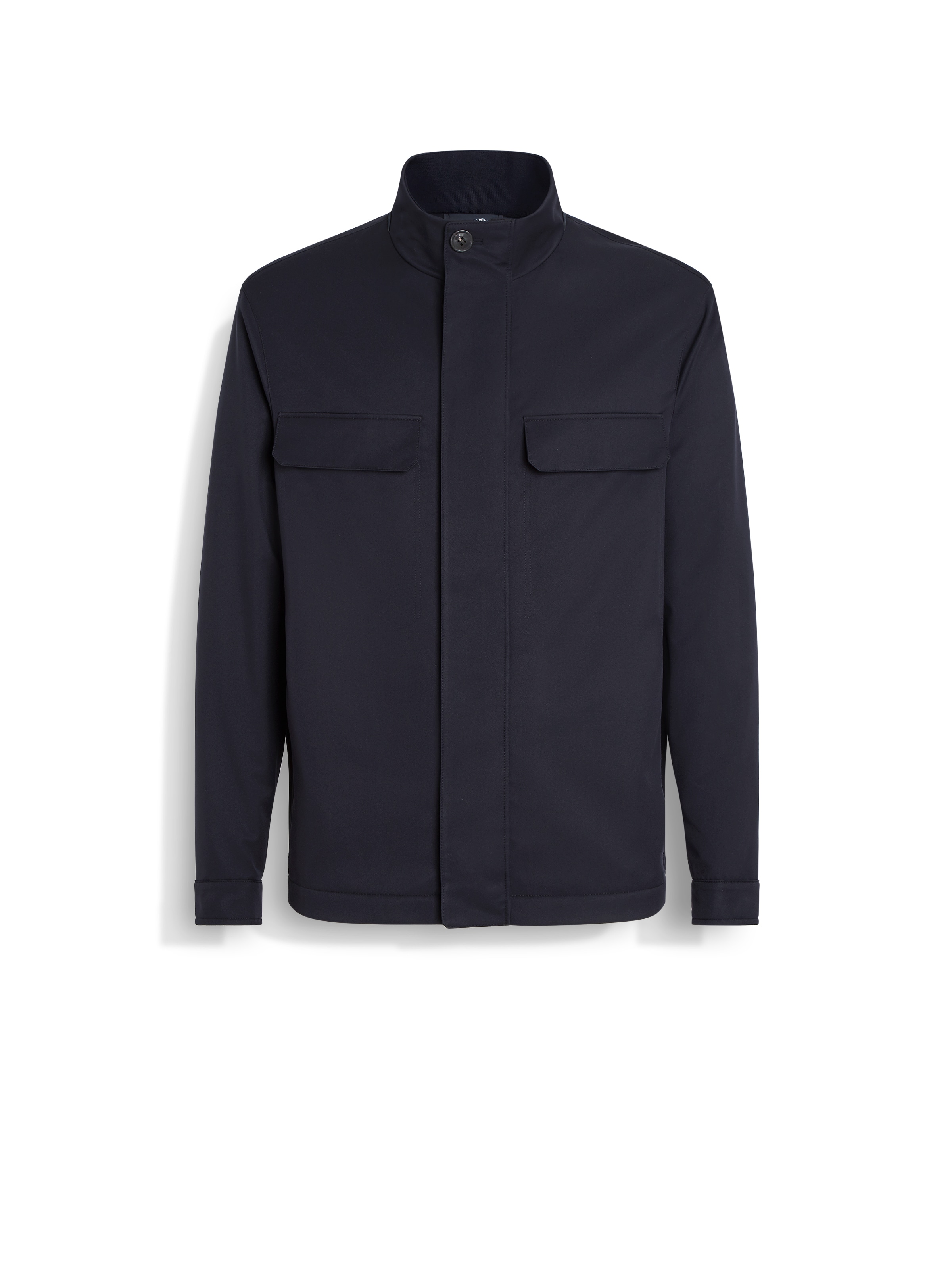 Zegna Motorin 125cc Microfiber Field Jacket In Navy Blue