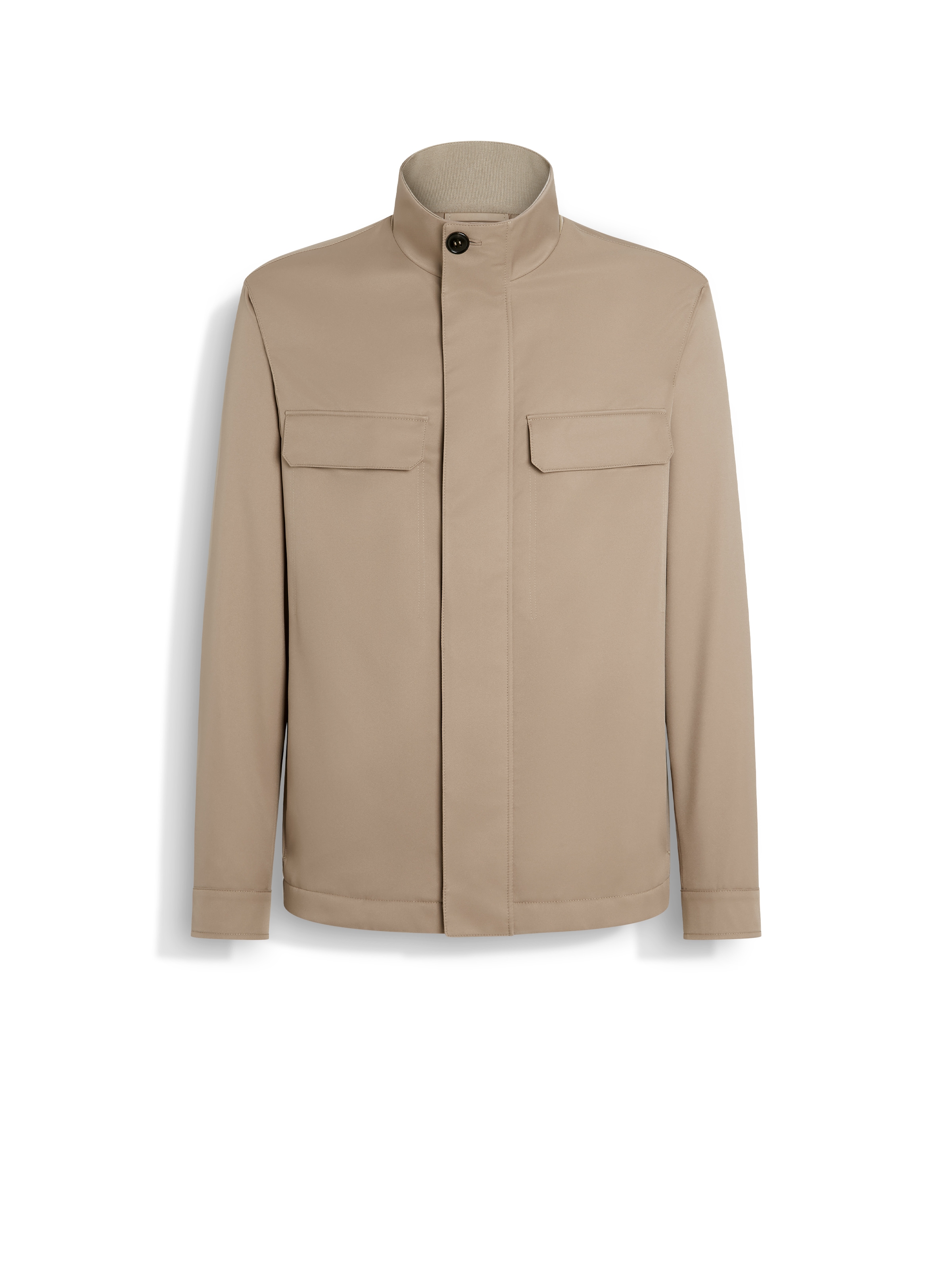 Zegna Veste Militaire Motorin 125cc En Microfibre In Light Taupe