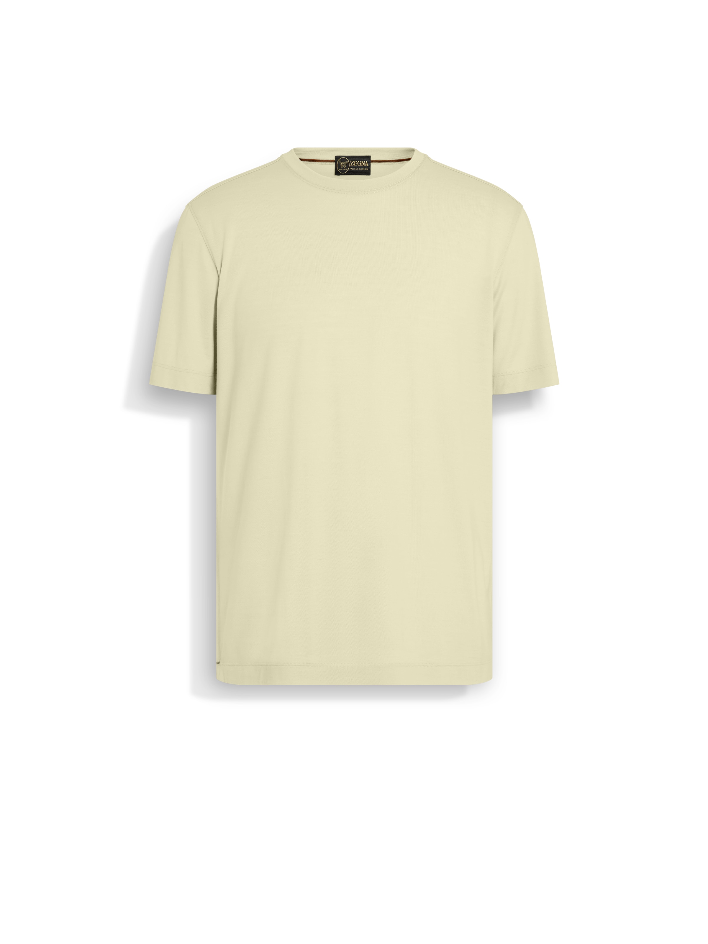 Zegna Light Yellow Vellus Aureum T-shirt In Gray