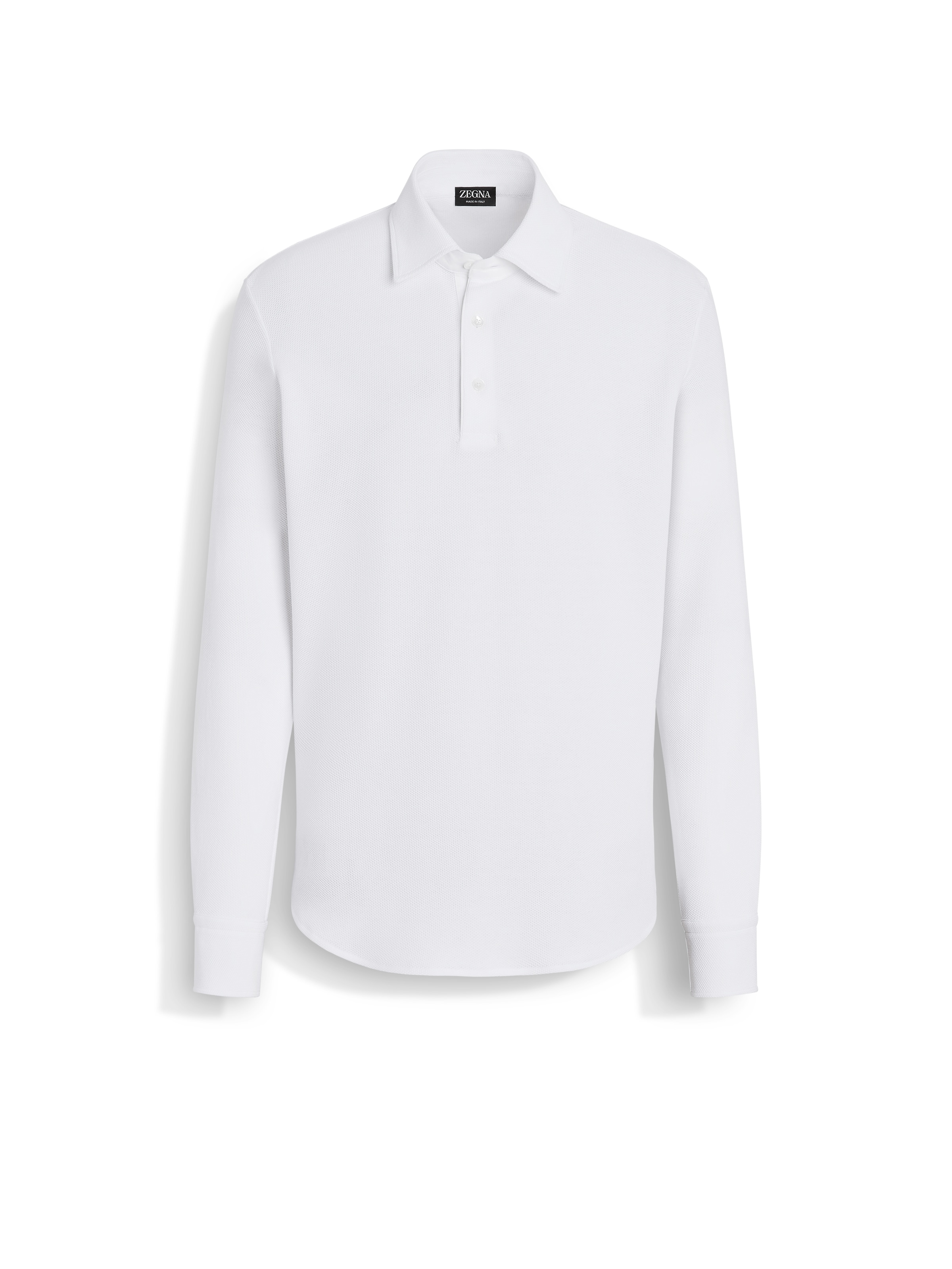 Shop Zegna Polo En Coton In Optical White