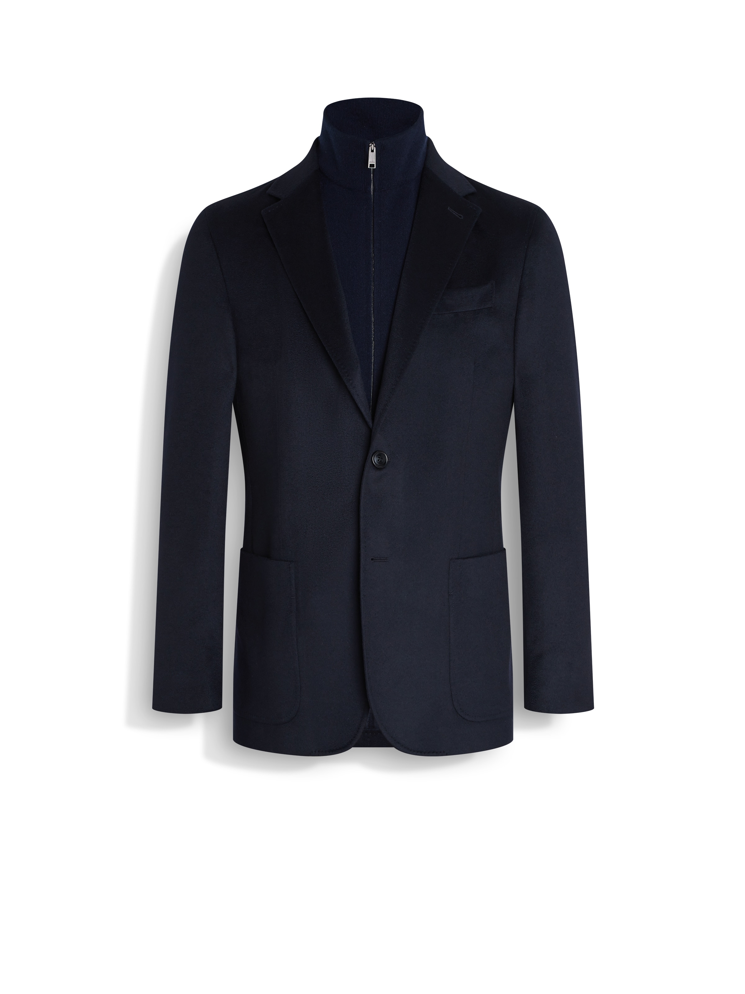 Zegna Navy Blue Oasi Cashmere Jacket
