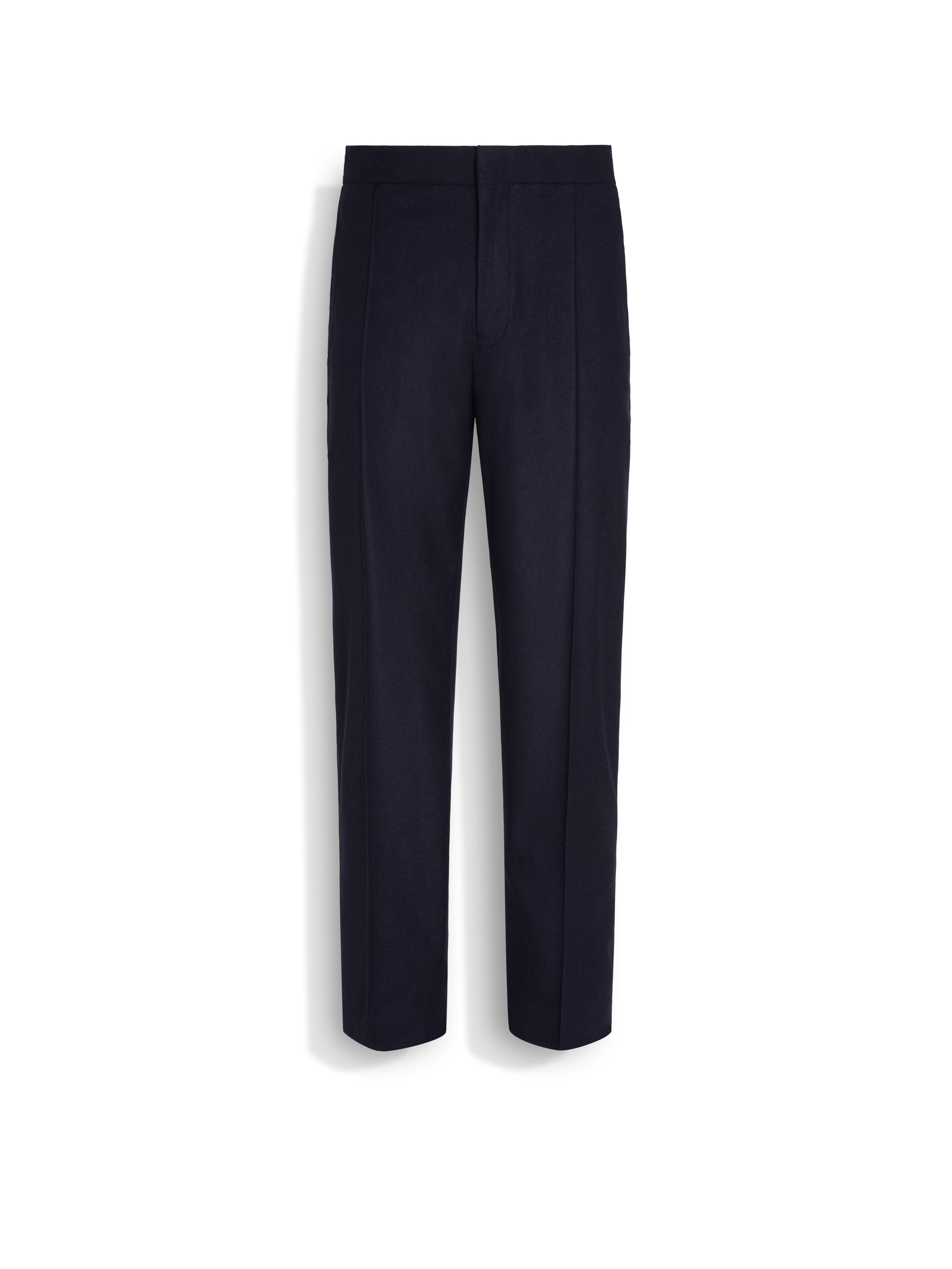 Zegna Navy Blue 15milmil15 Wool Silk And Cashmere Pants In Black