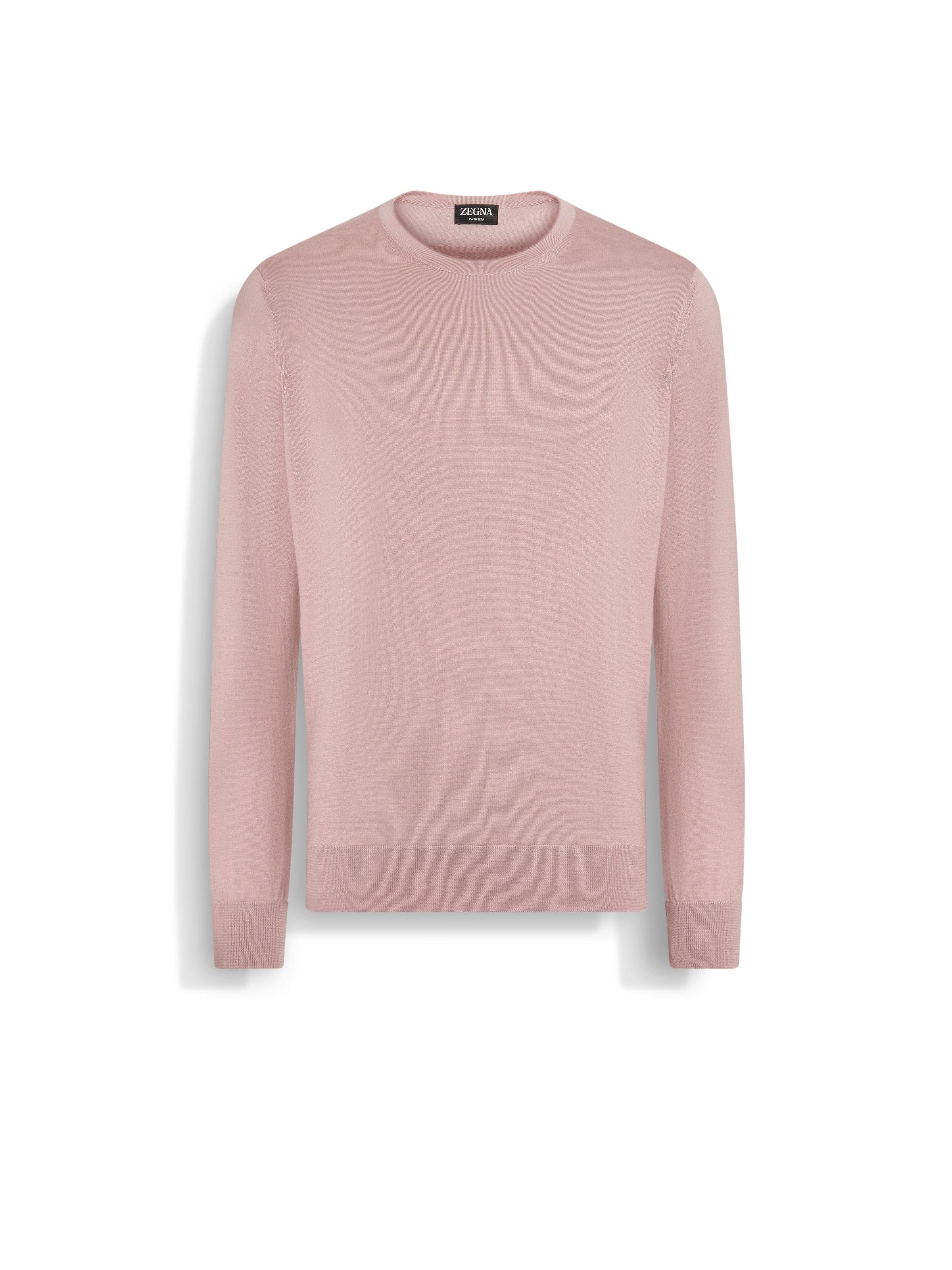 Zegna Light Pink Mélange Cashseta Crewneck In Purple