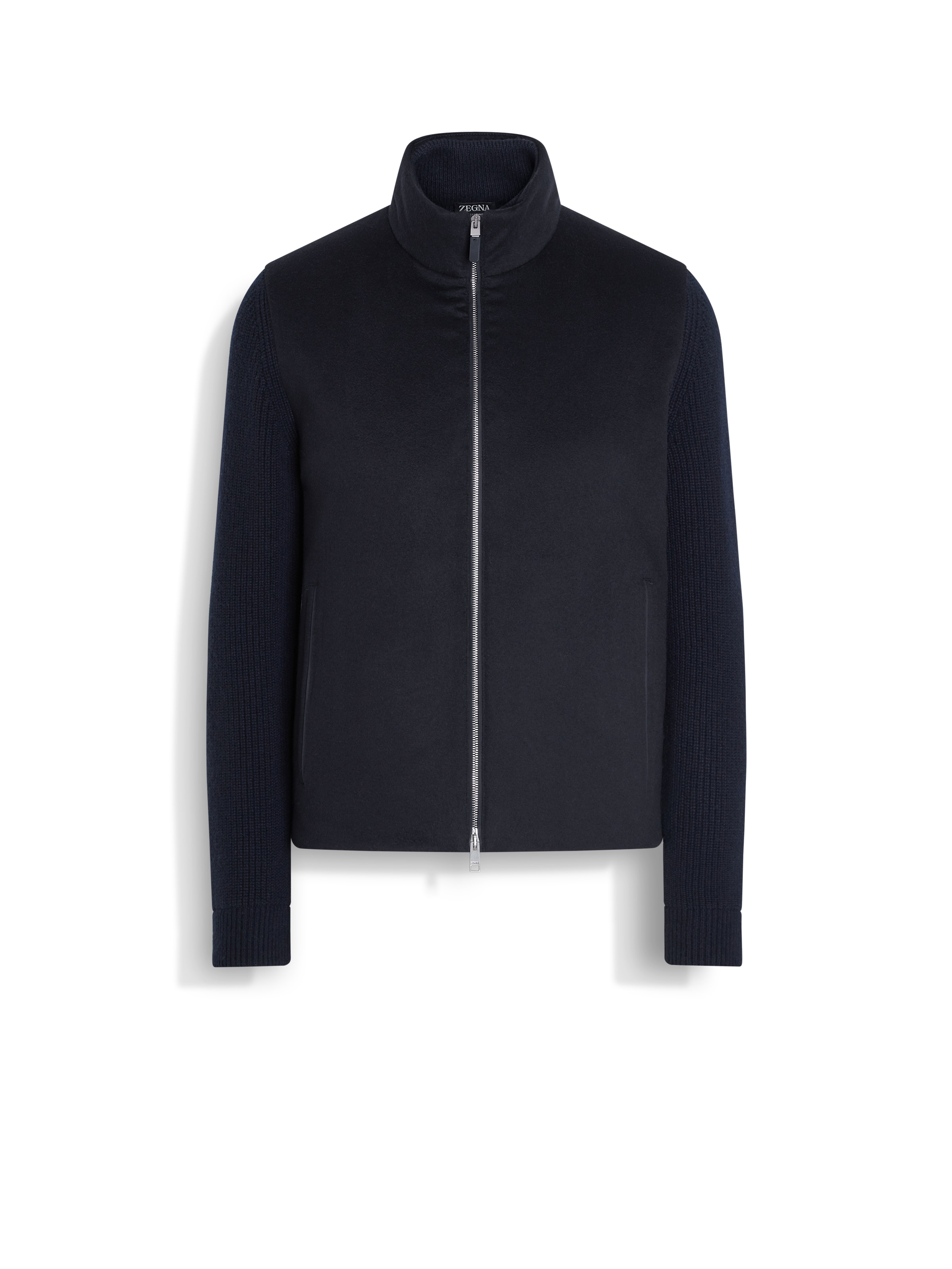 Zegna Navy Blue Oasi Cashmere Full Zip Cardigan