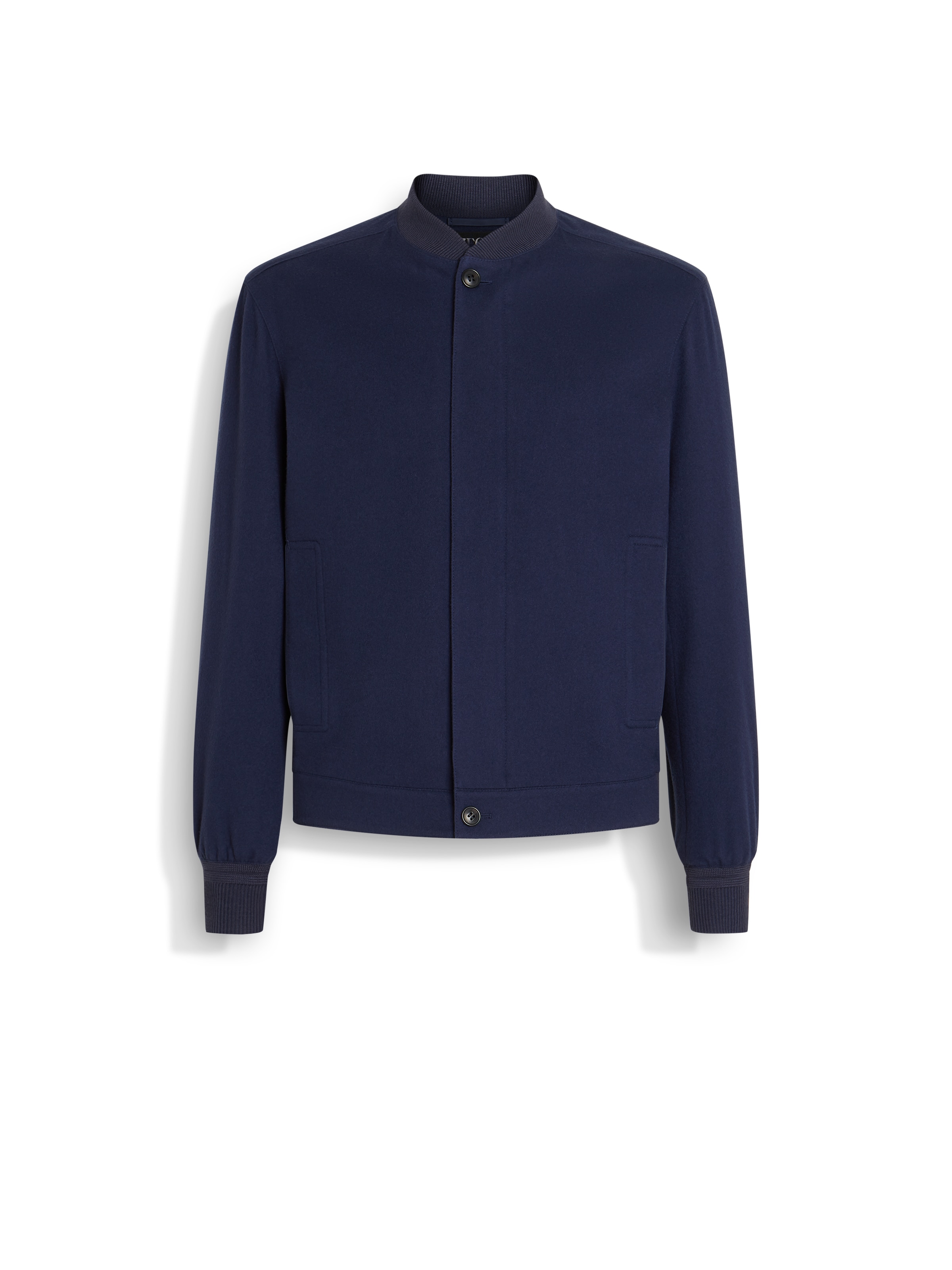Zegna Water Repellent Elements Oasi Cashmere Bomber Jacket In Blue