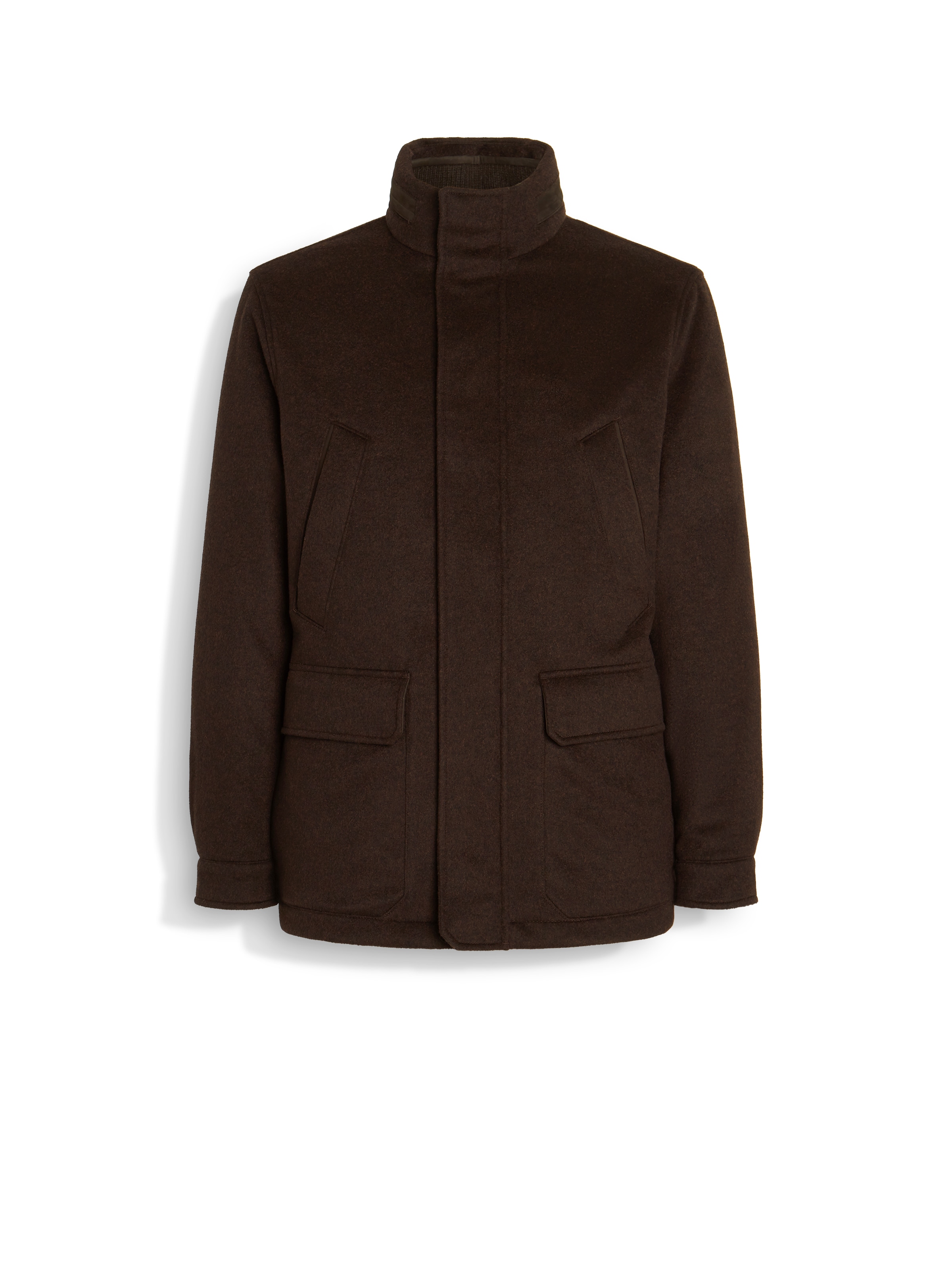 Zegna Oasi Cashmere Elements Car Coat In Brown