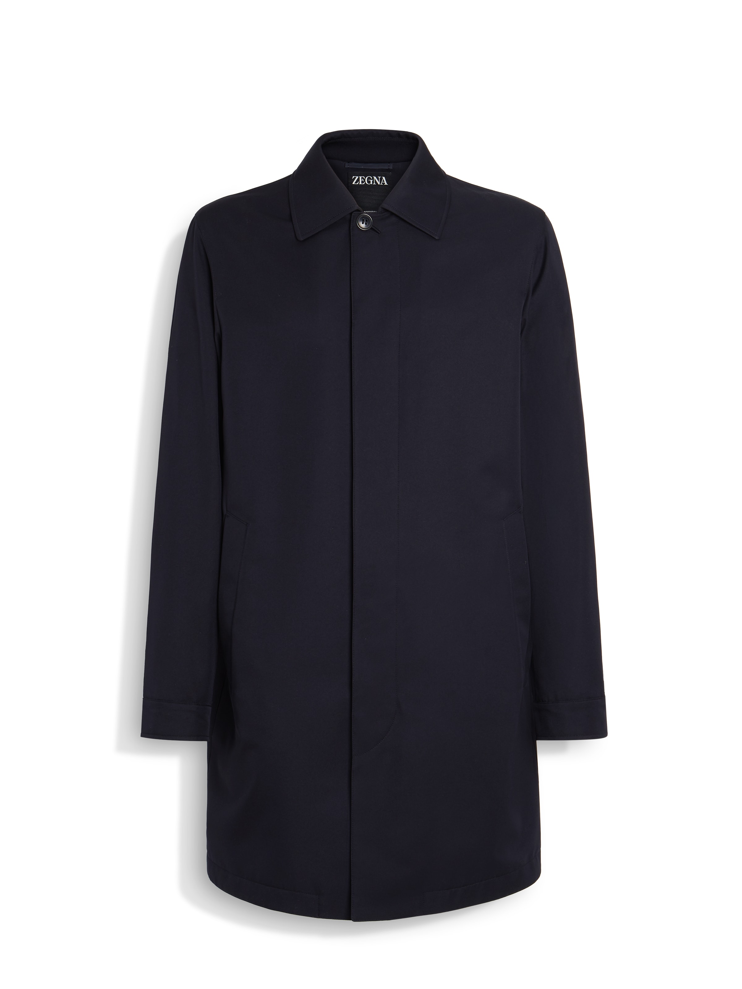 Zegna Technical Fabric Motorin 300cc Raincoat In Blue