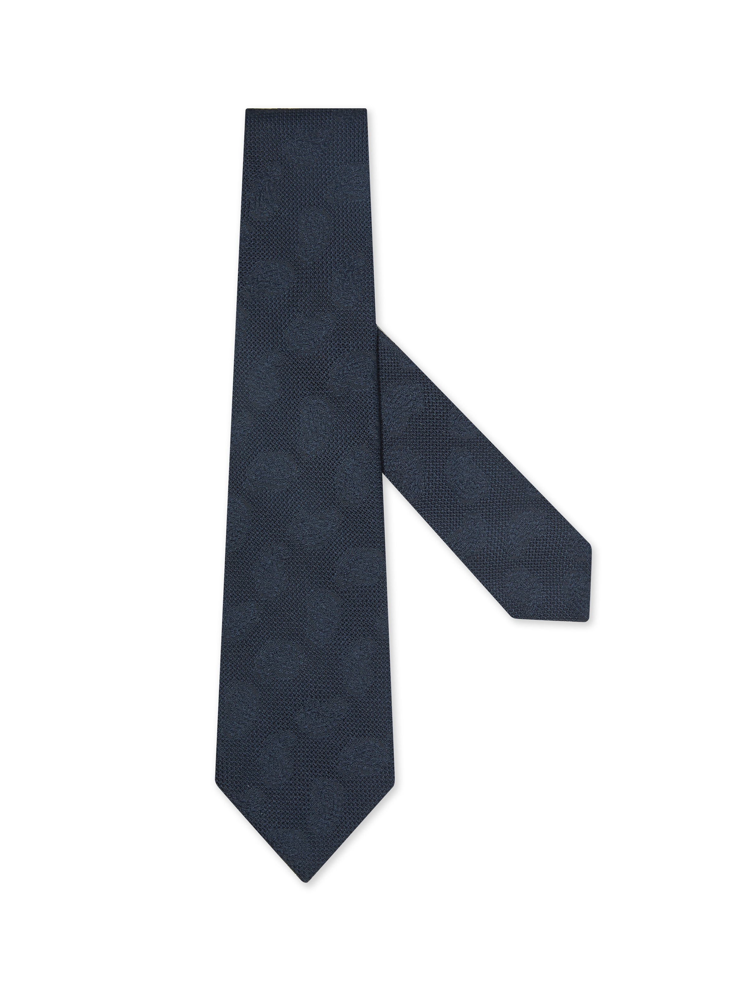 Zegna Dark Blue Silk Tie