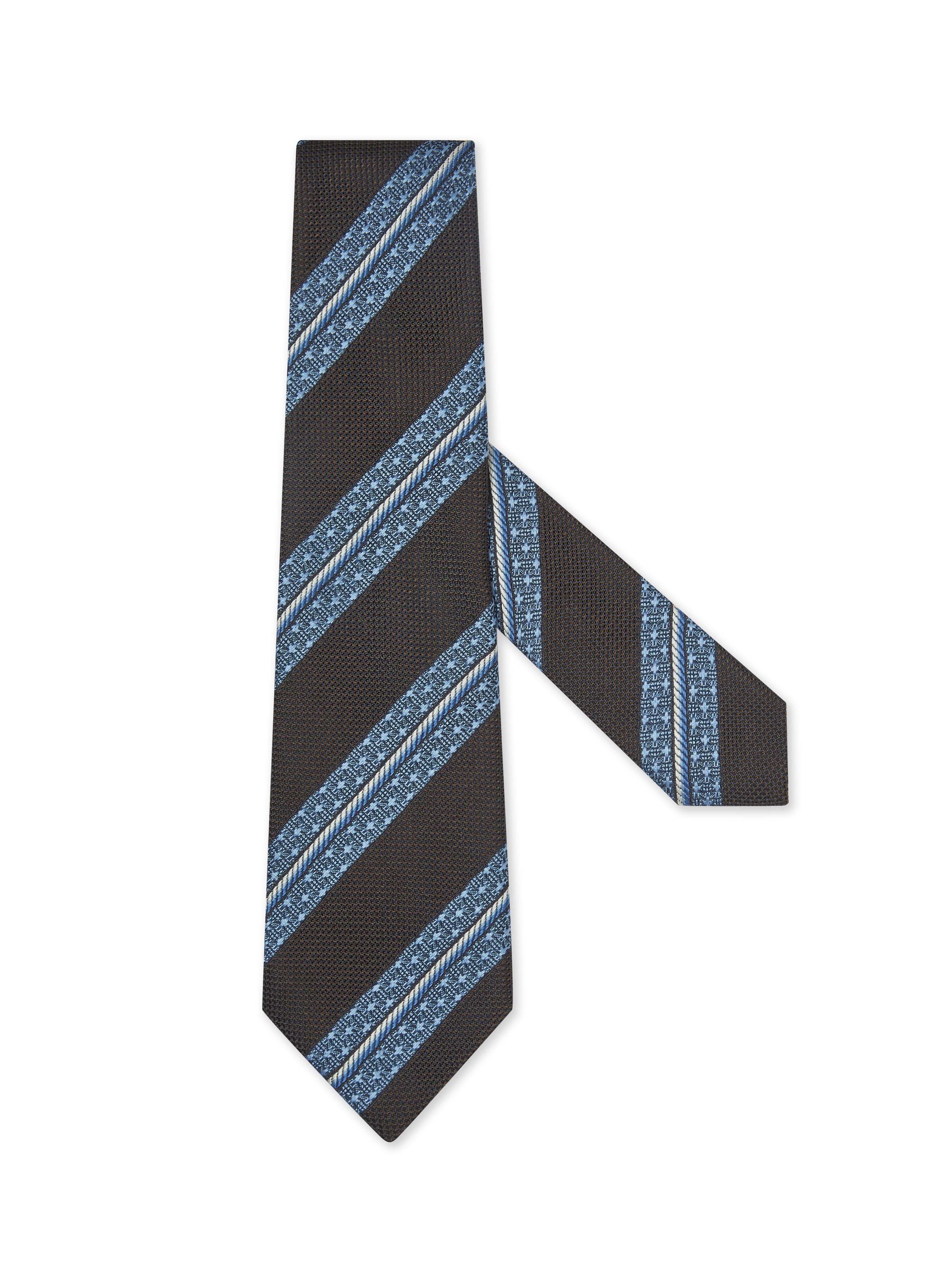 Zegna Dark Brown Silk Tie