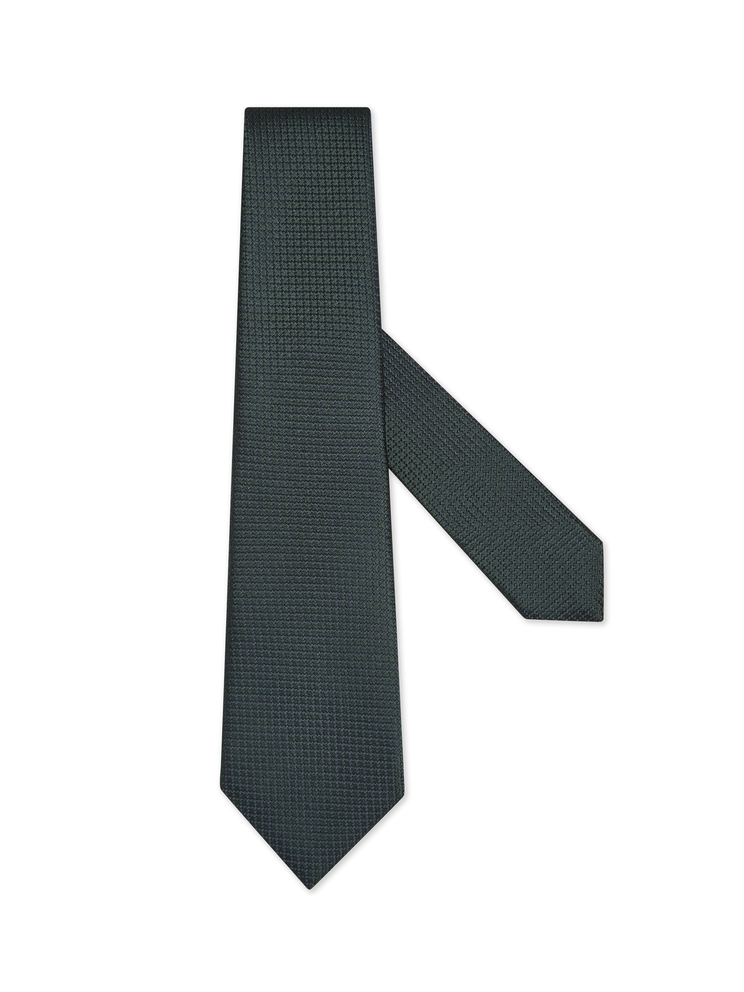 Zegna Dark Green Silk Tie
