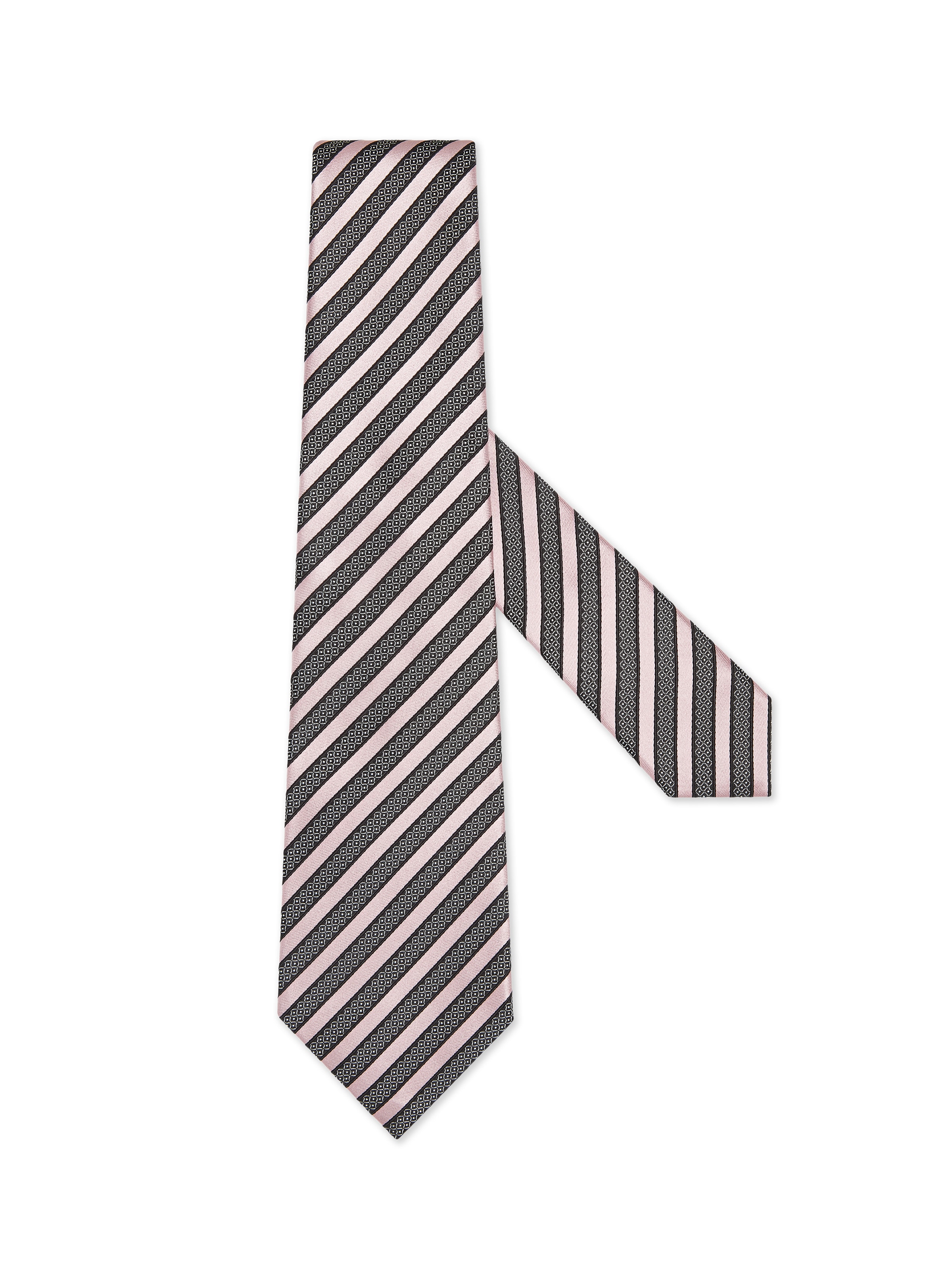 Zegna Light Pink Silk And Cotton Tie