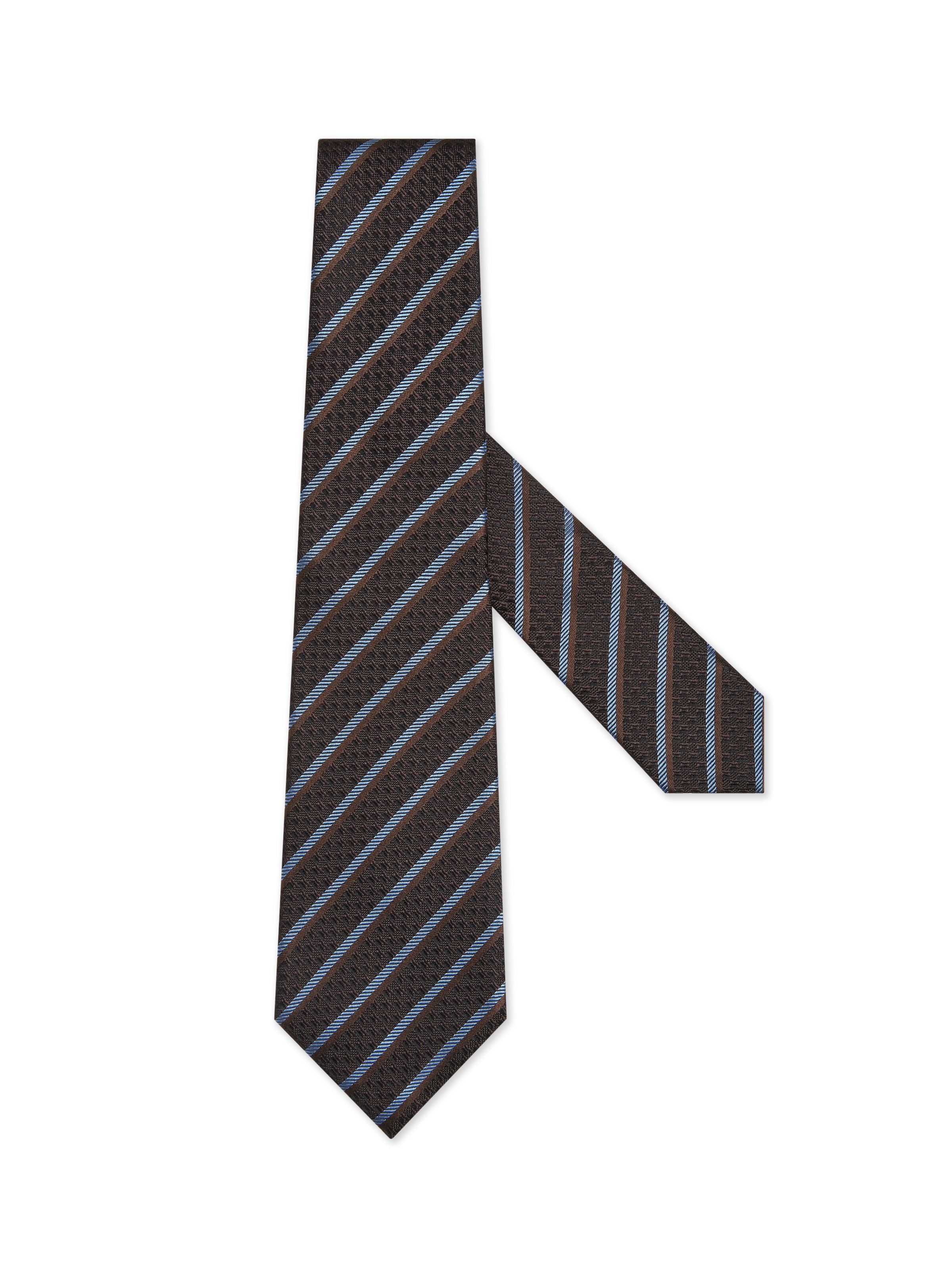 Zegna Dark Brown Silk Tie