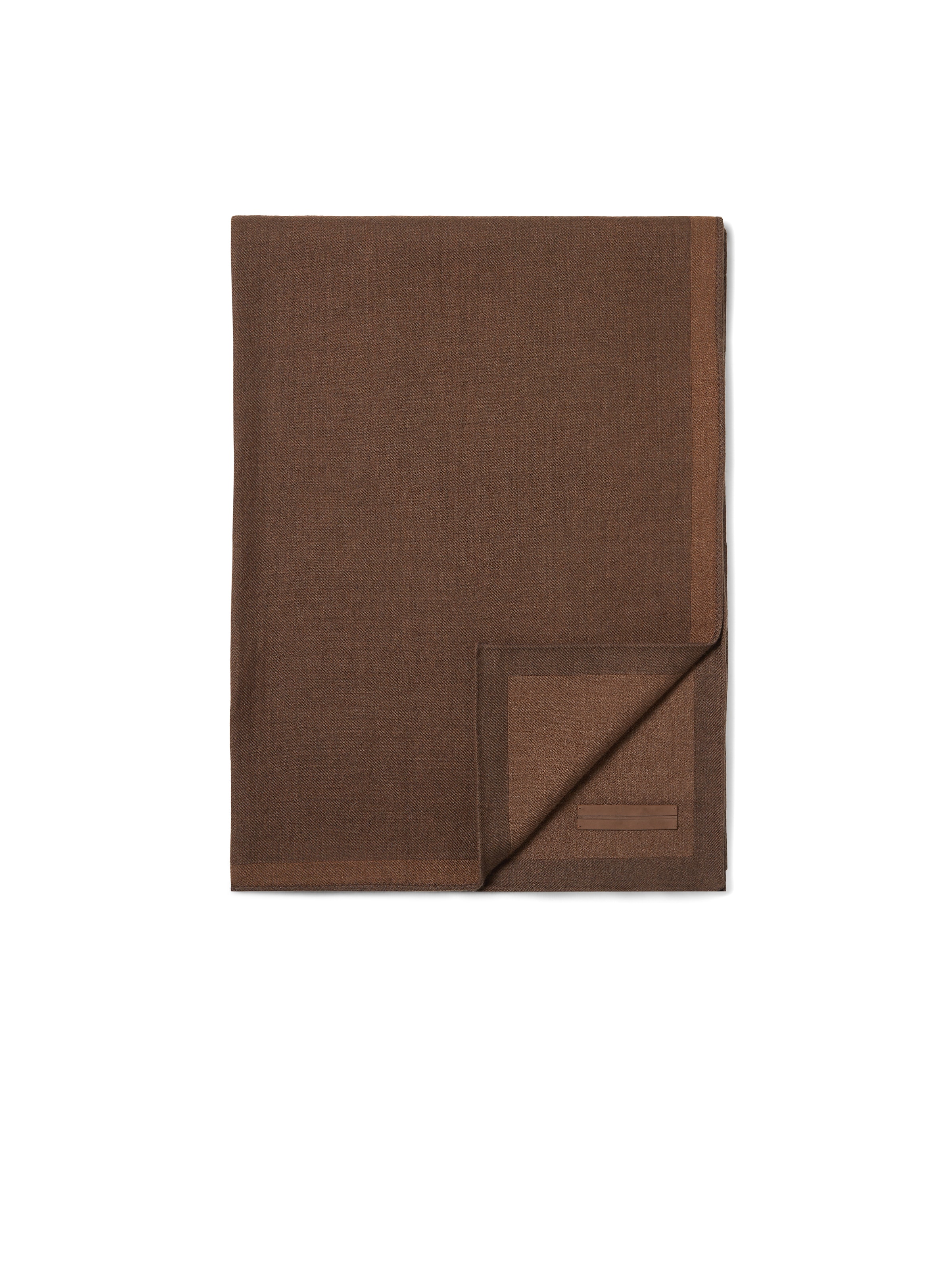 Zegna Brown Cashmere And Silk Scarf