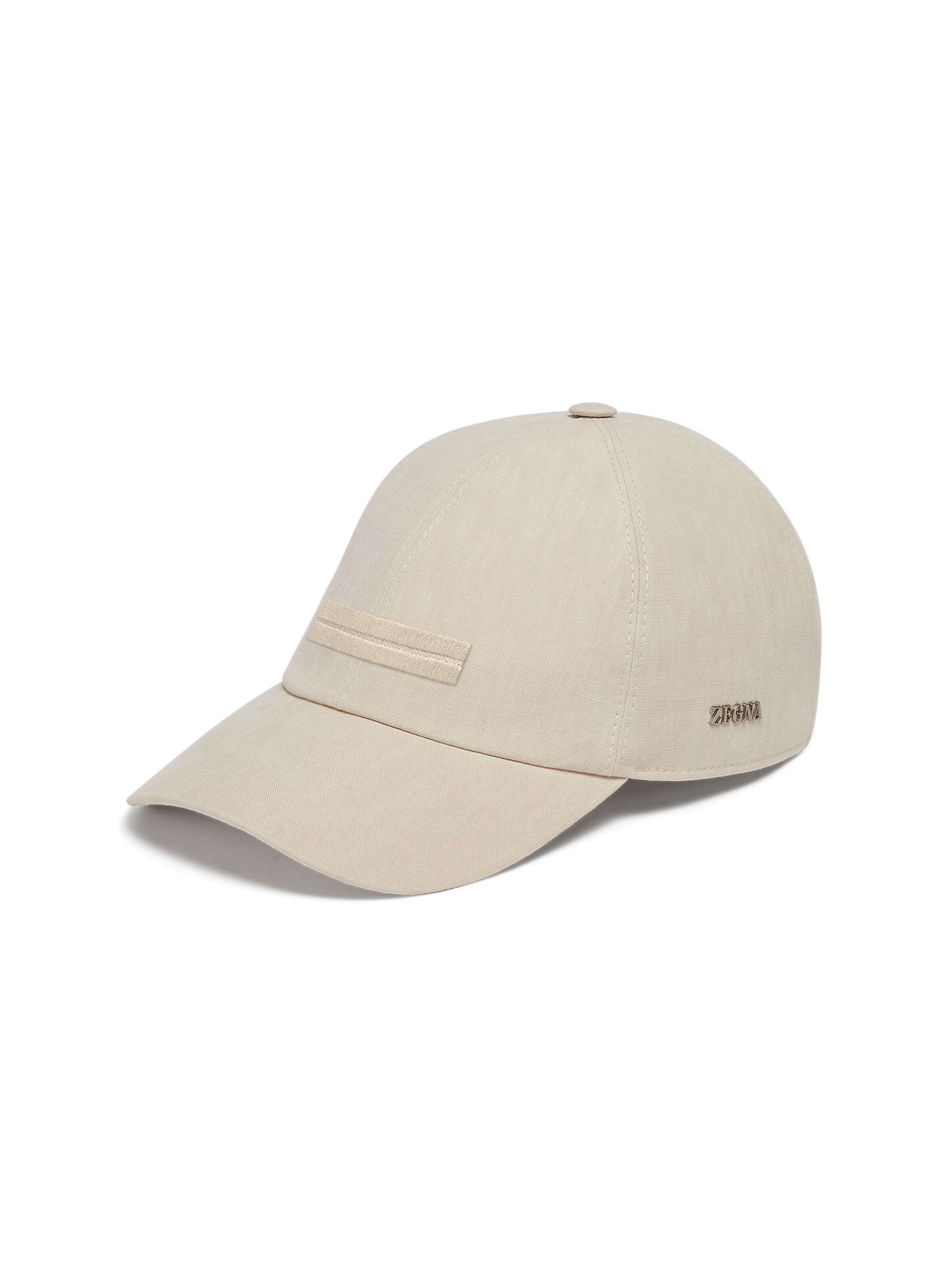 Zegna Metal Signature Twill Cap In Beige
