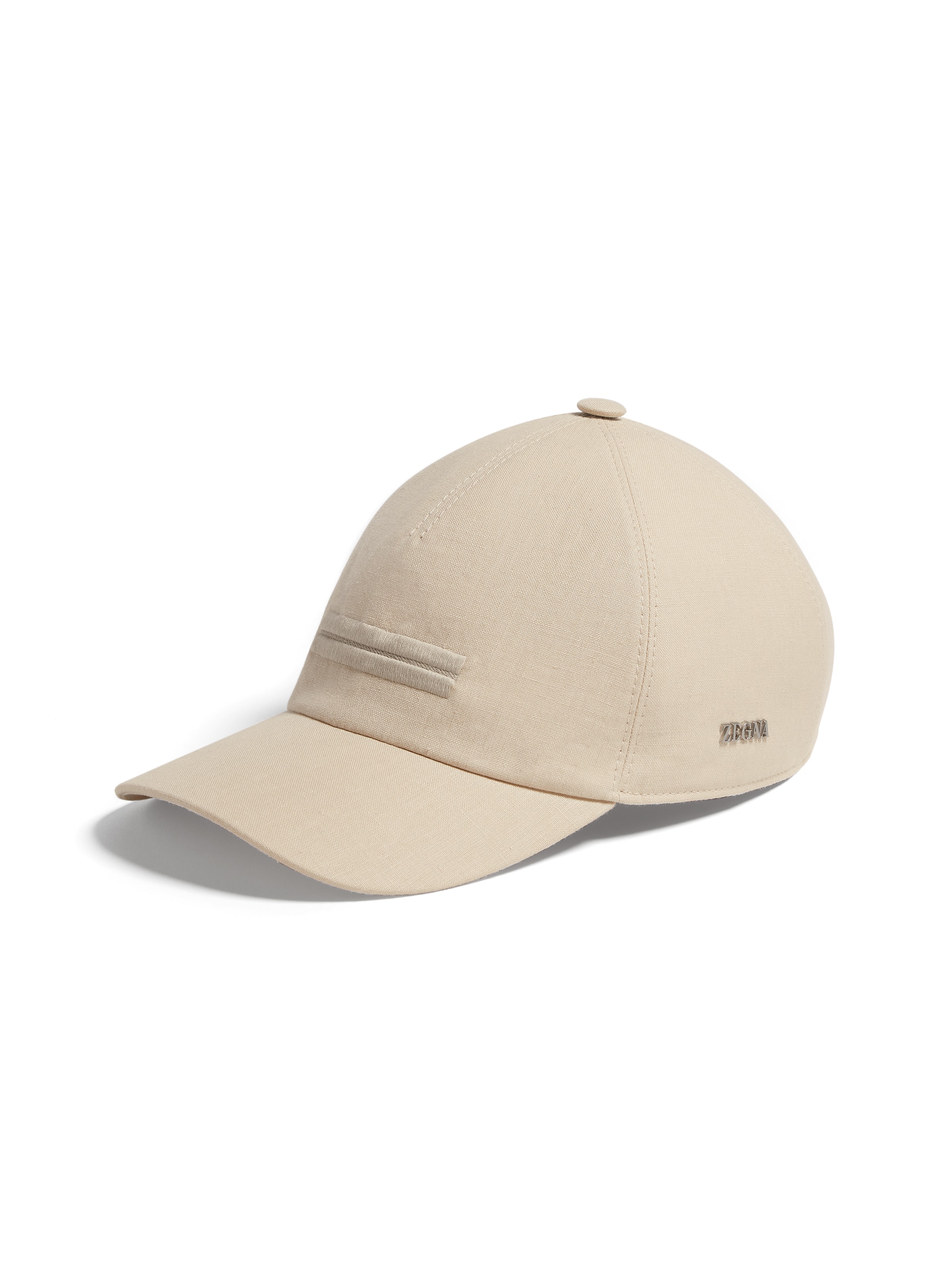 Shop Zegna Casquette En Oasi Lino Beige Clair In Light Beige