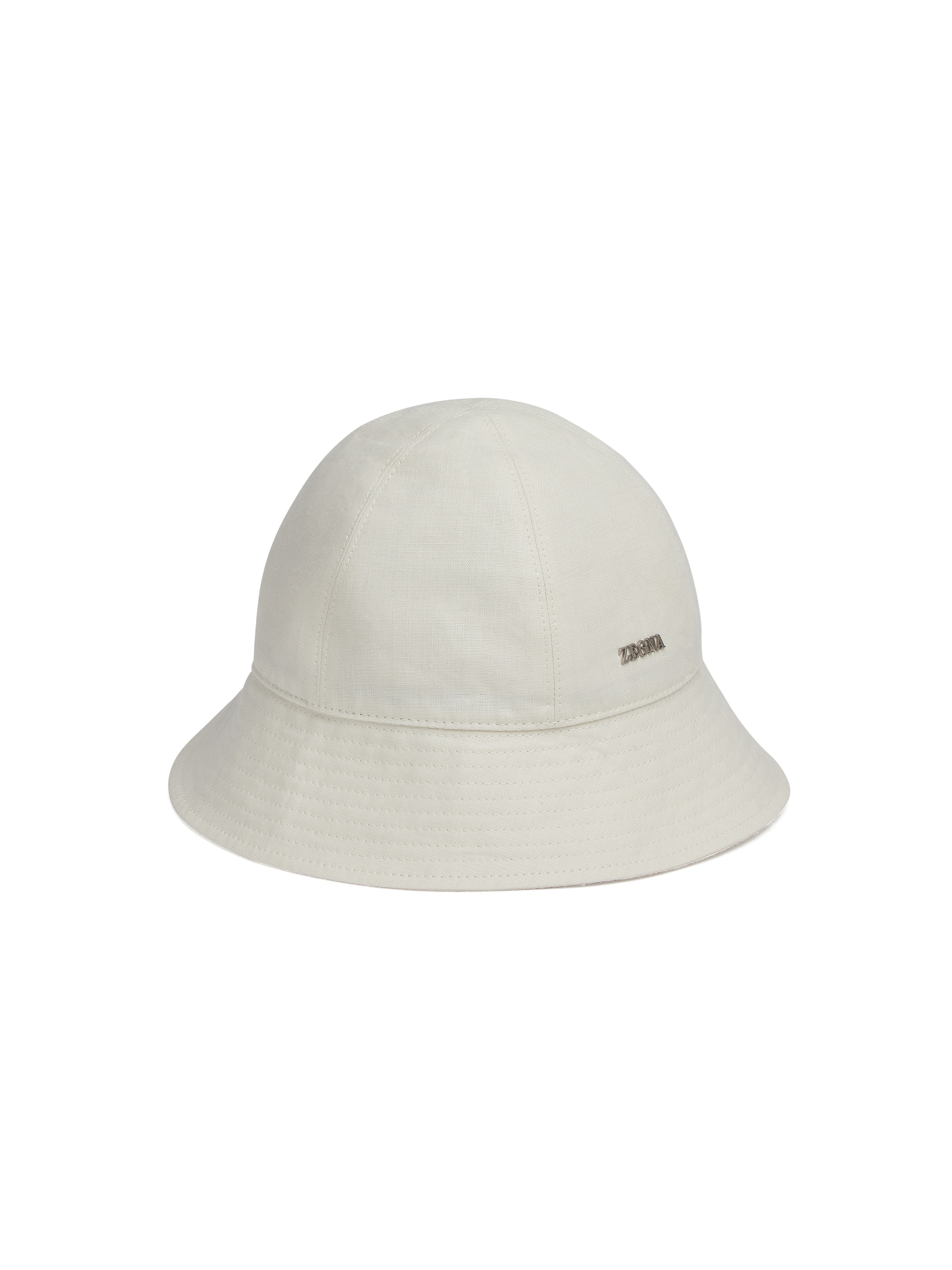 Shop Zegna Light Beige Oasi Lino Bucket Hat