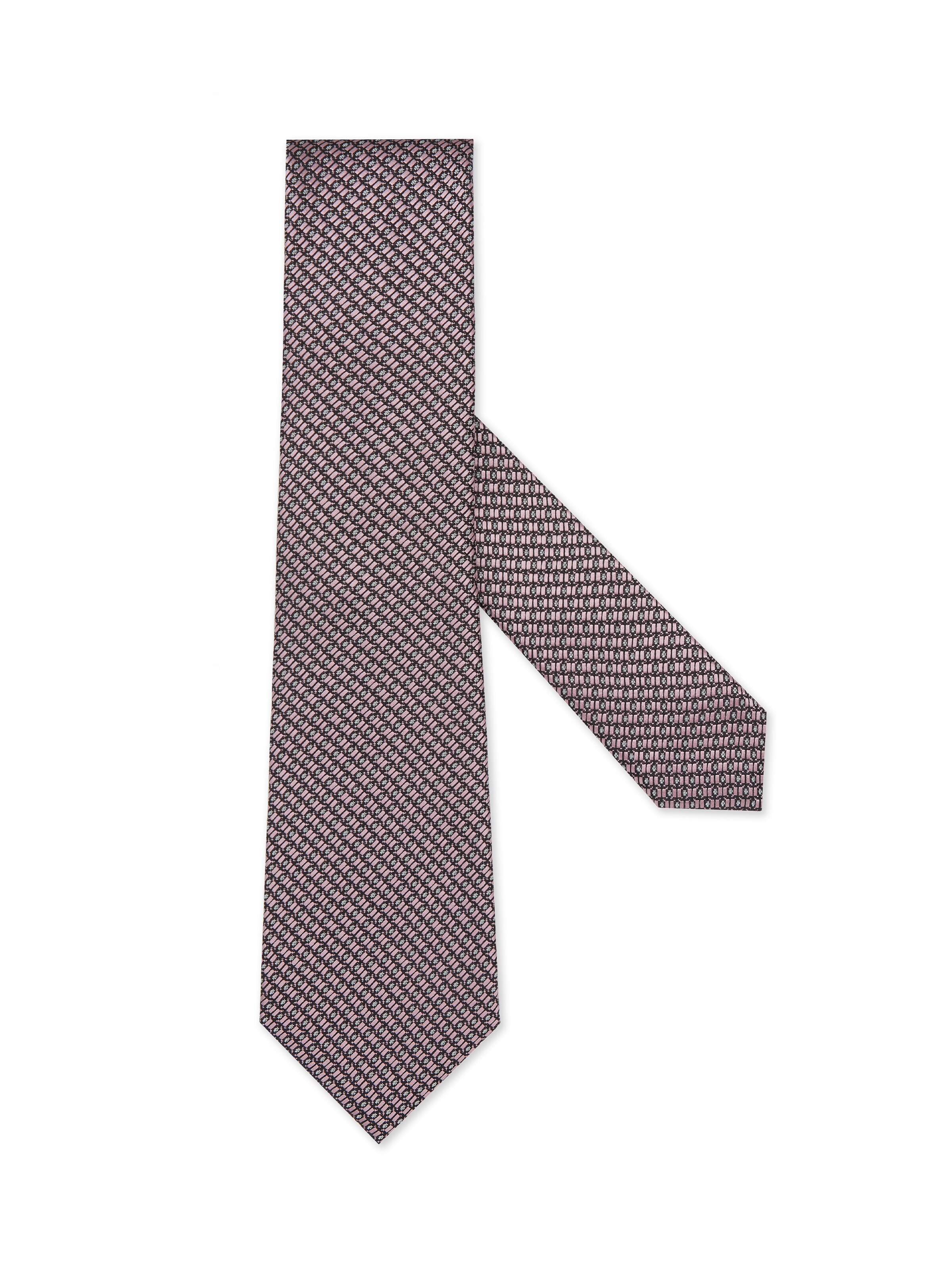 Zegna Cravate En Soie Cento Fili Rose In Rose